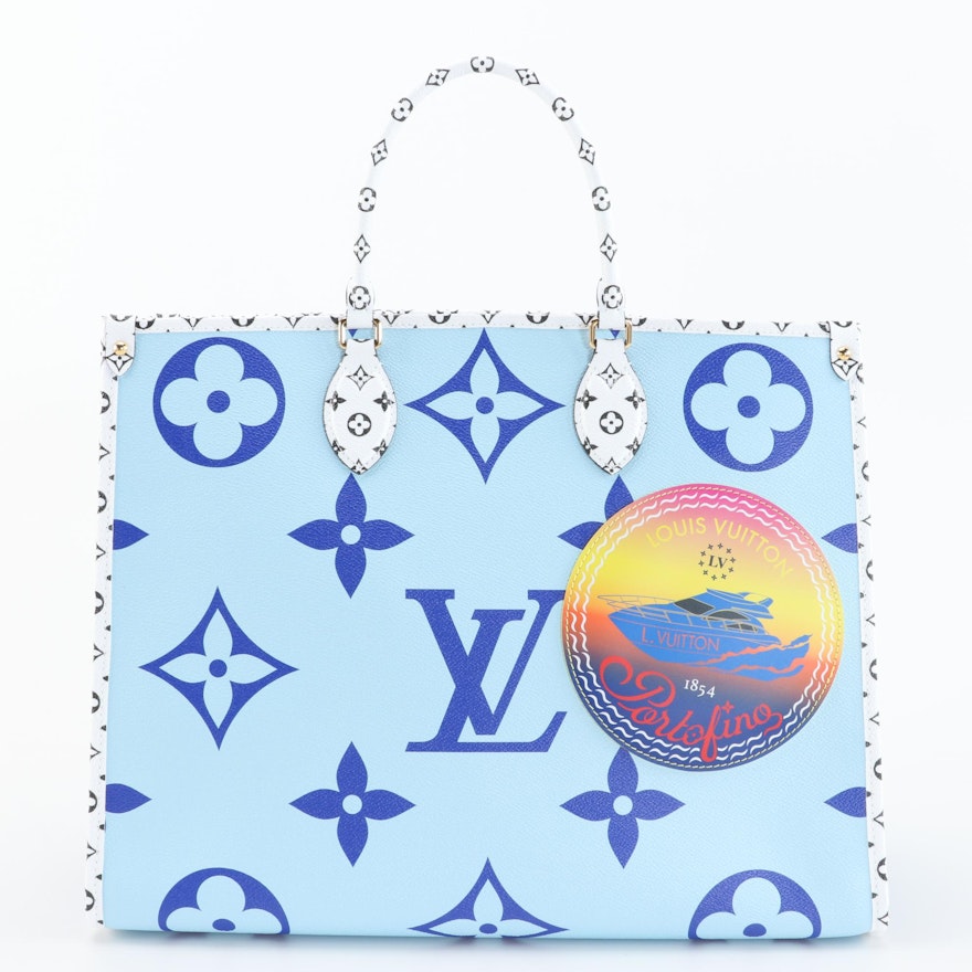 Louis Vuitton Limited Edition Onthego GM Tote in Monogram Giant Reverse Canvas