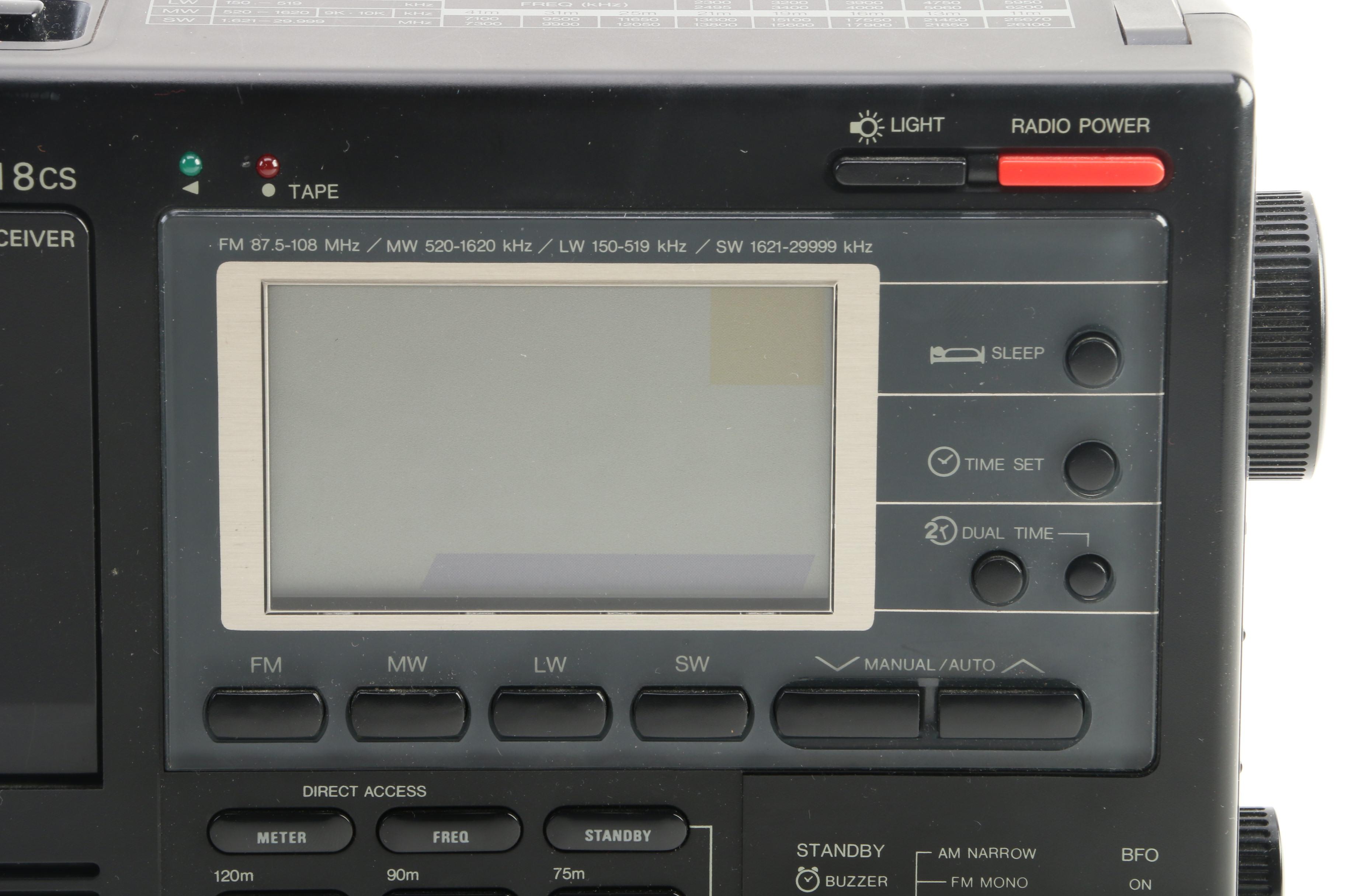 Sangean ATS 818cs FM Stereo Cassette World Receiver Radio