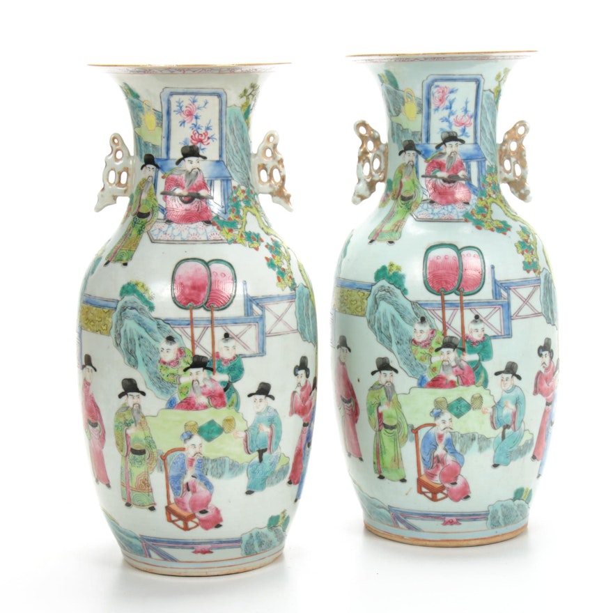 Chinese Hand-Painted Porcelain Vases