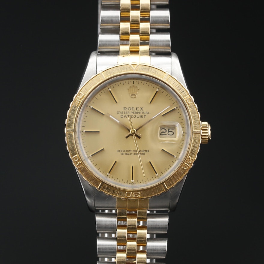 1987 Rolex Datejust Thunderbird Turn-O-Graph 18K and Stainless Steel Wristwatch