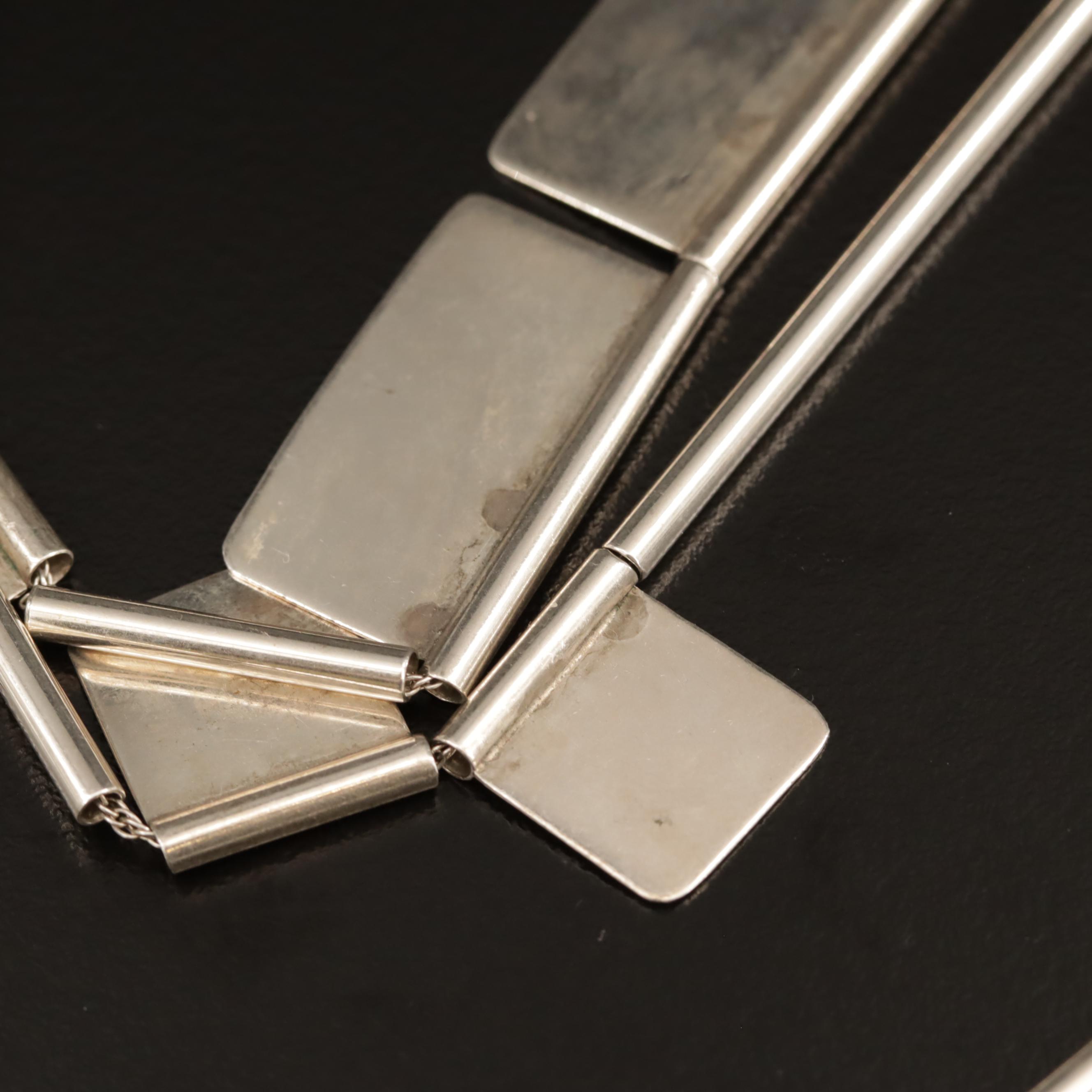 Sterling Silver Contemporary Artisan Studio Jewelry Necklace