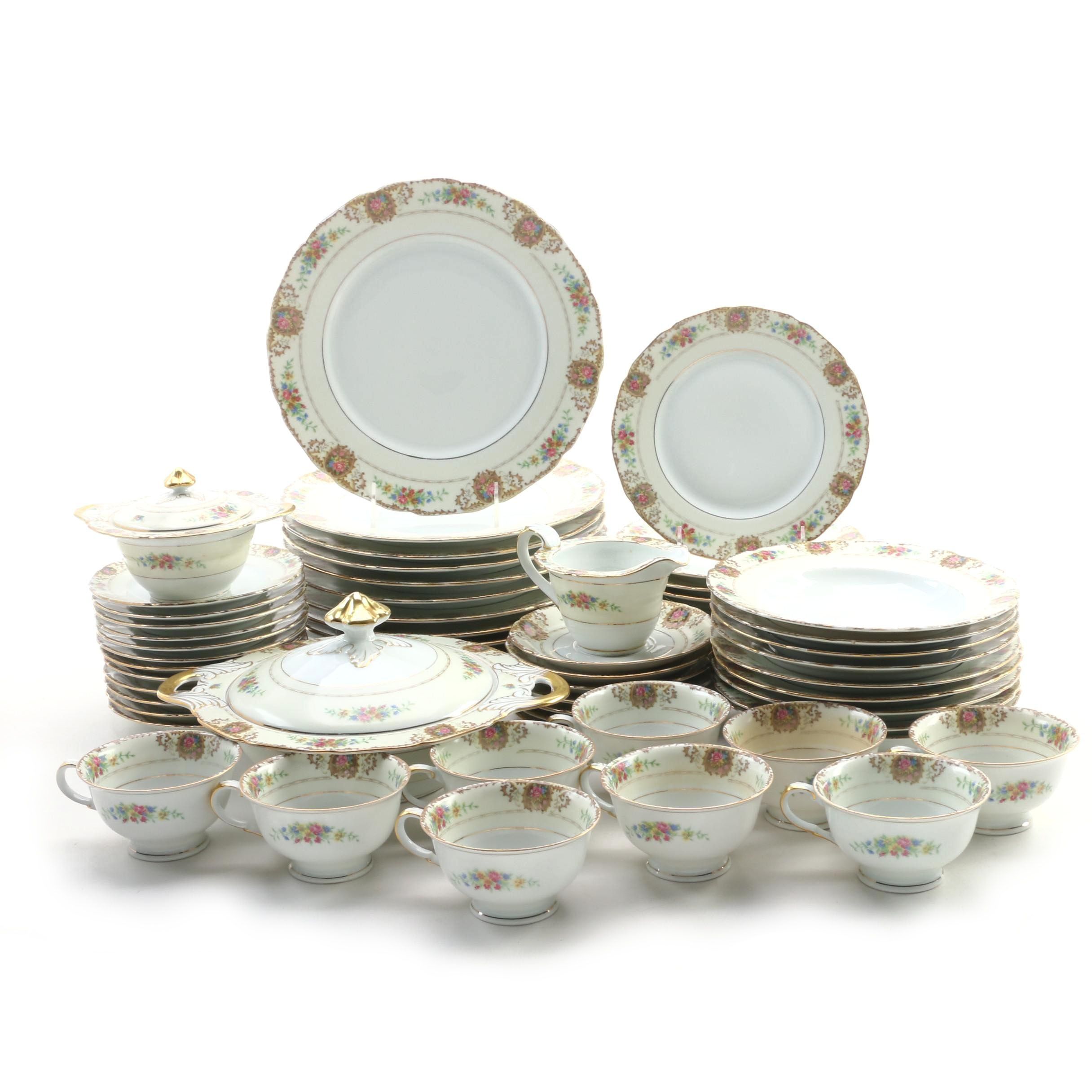 German Black Knight Waldenburg Studios "Patricia Brown"  Bone China Dinnerware