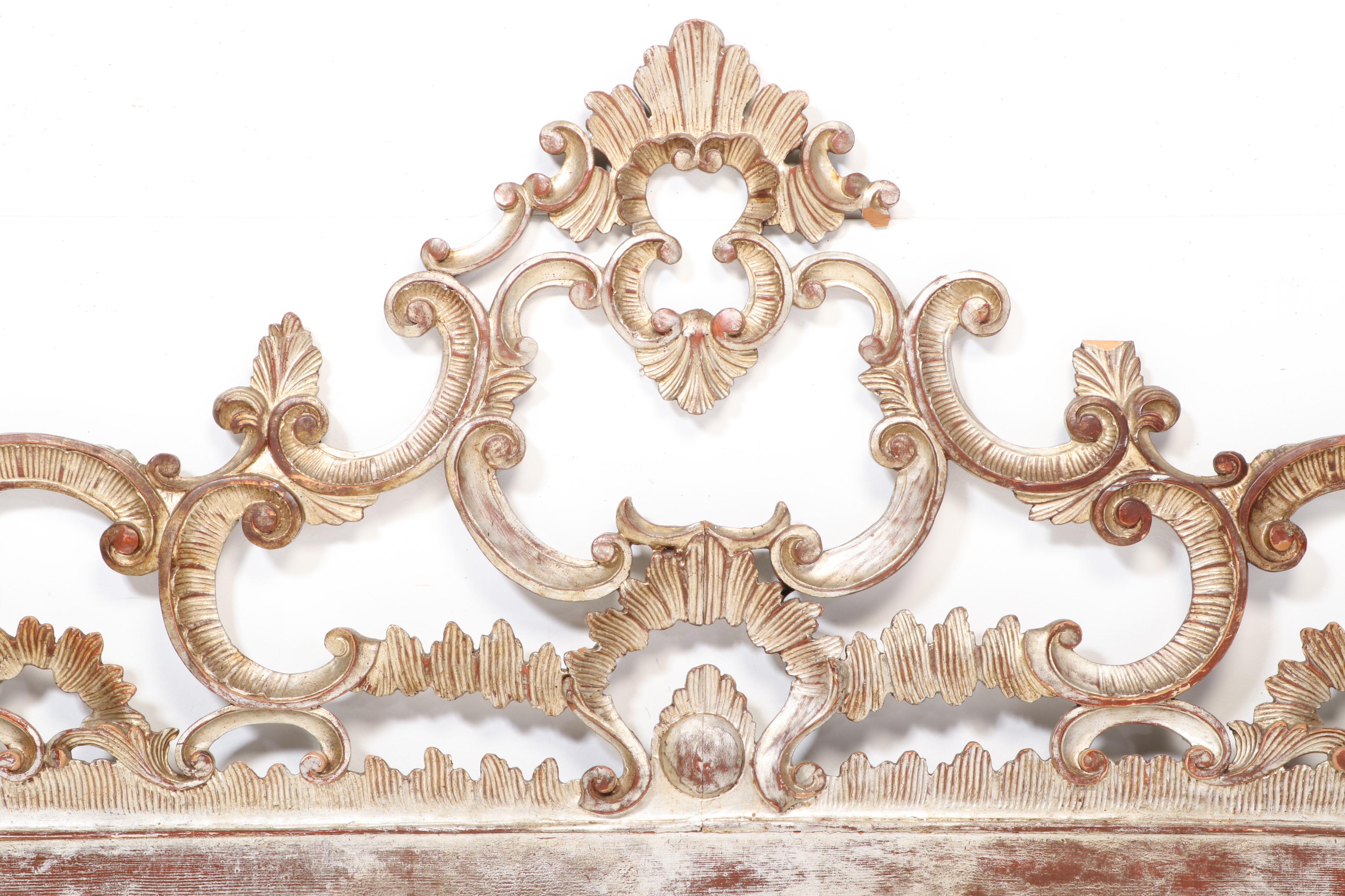 Baroque Style Giltwood King Size Headboard, 20th Century