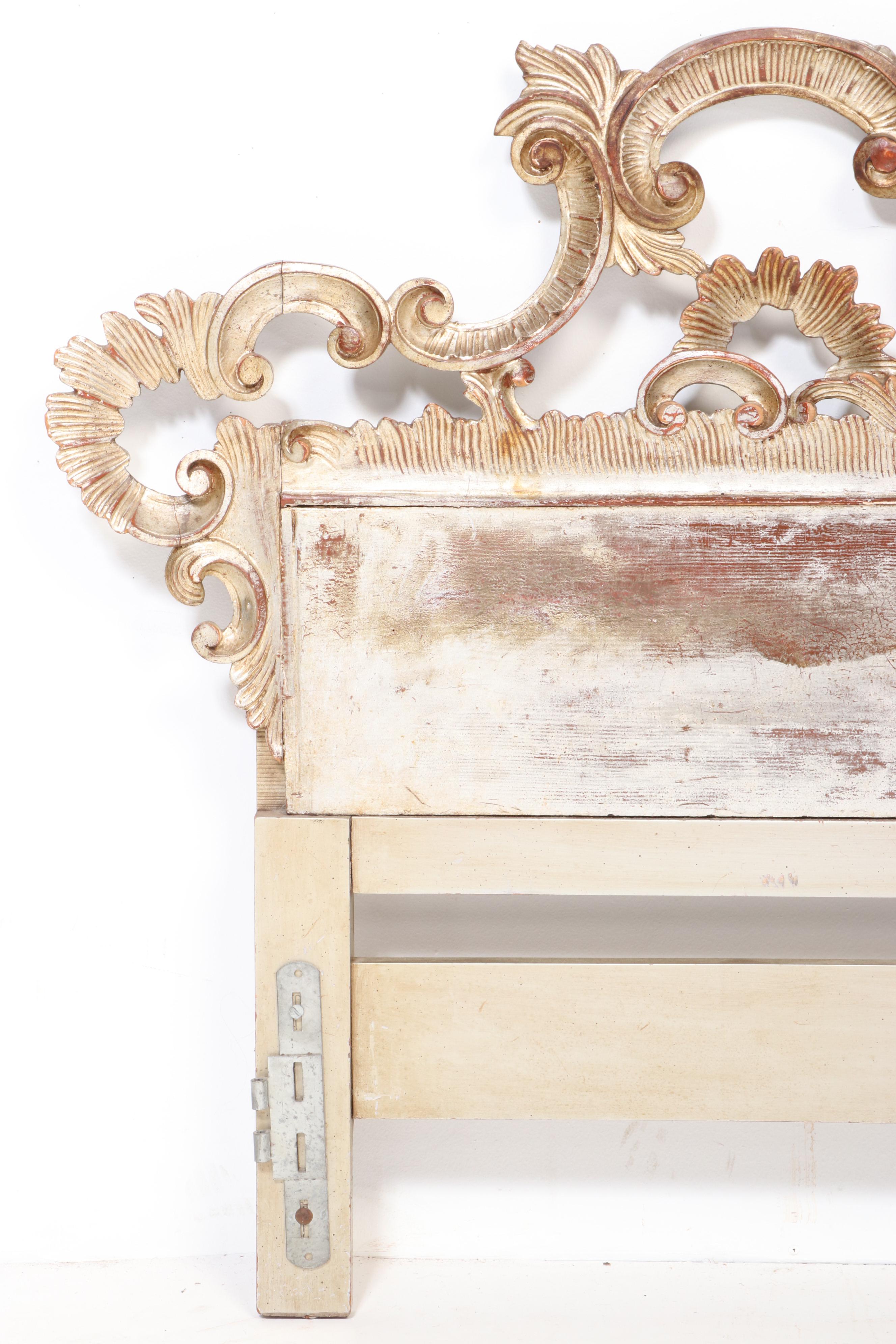 Baroque Style Giltwood King Size Headboard, 20th Century