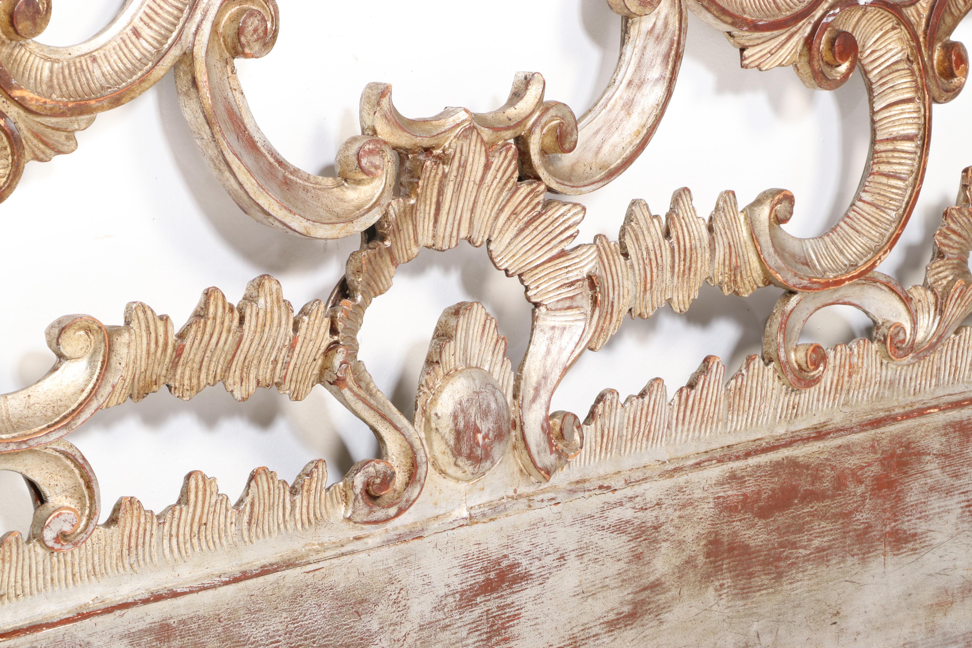 Baroque Style Giltwood King Size Headboard, 20th Century