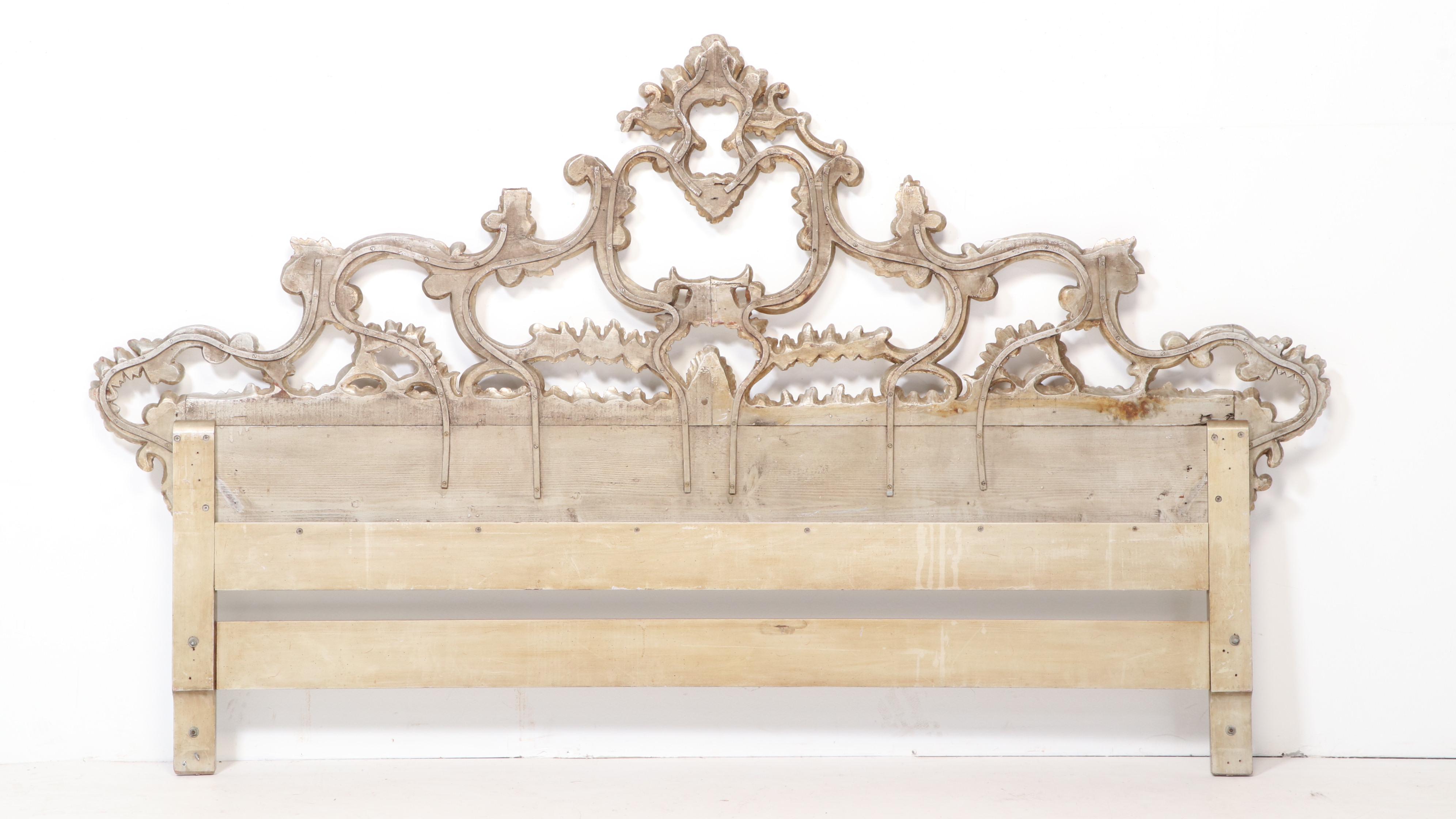 Baroque Style Giltwood King Size Headboard, 20th Century