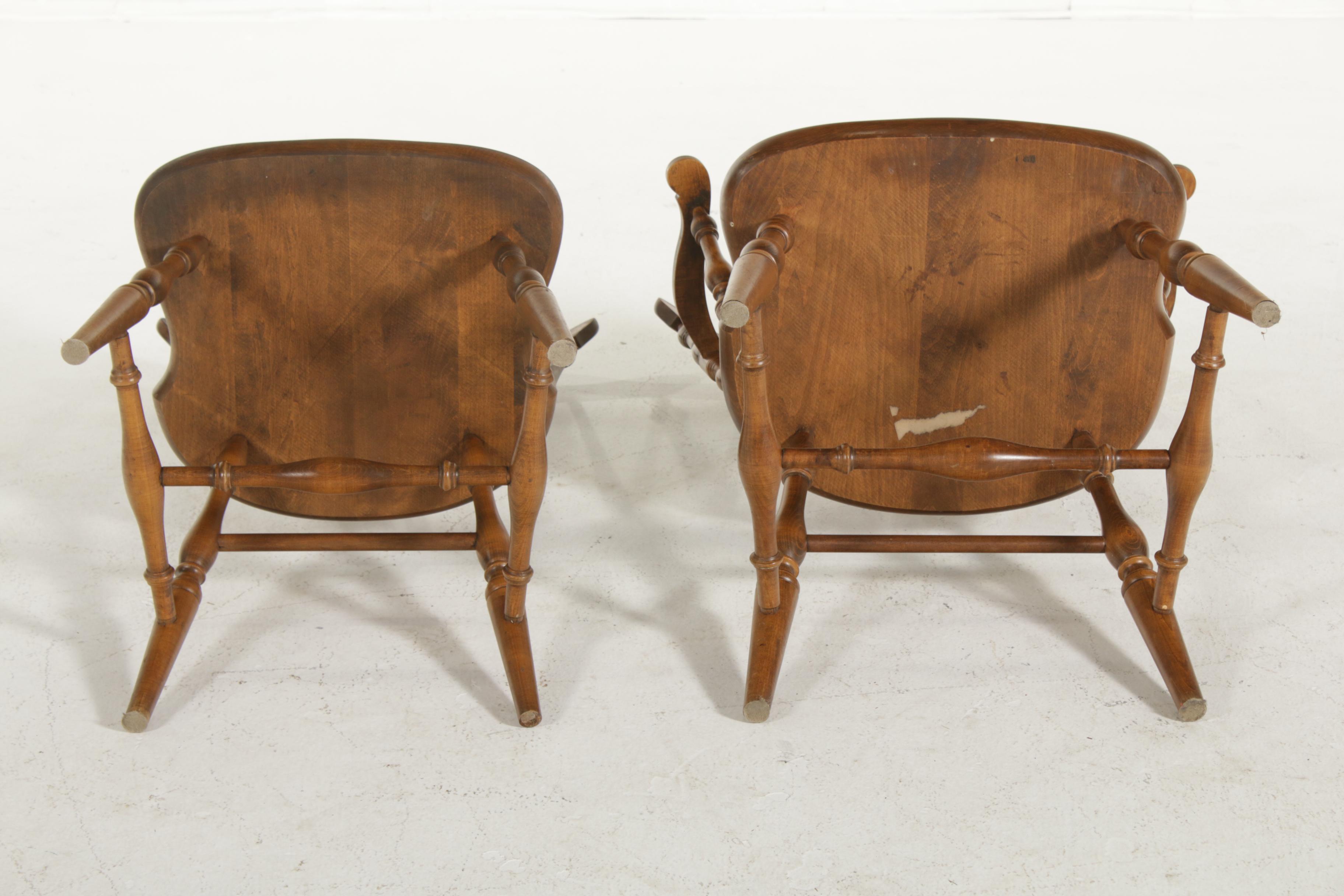 Hitchcock Maple Dining Table and Spindle Back Chairs, Mid-20th Century