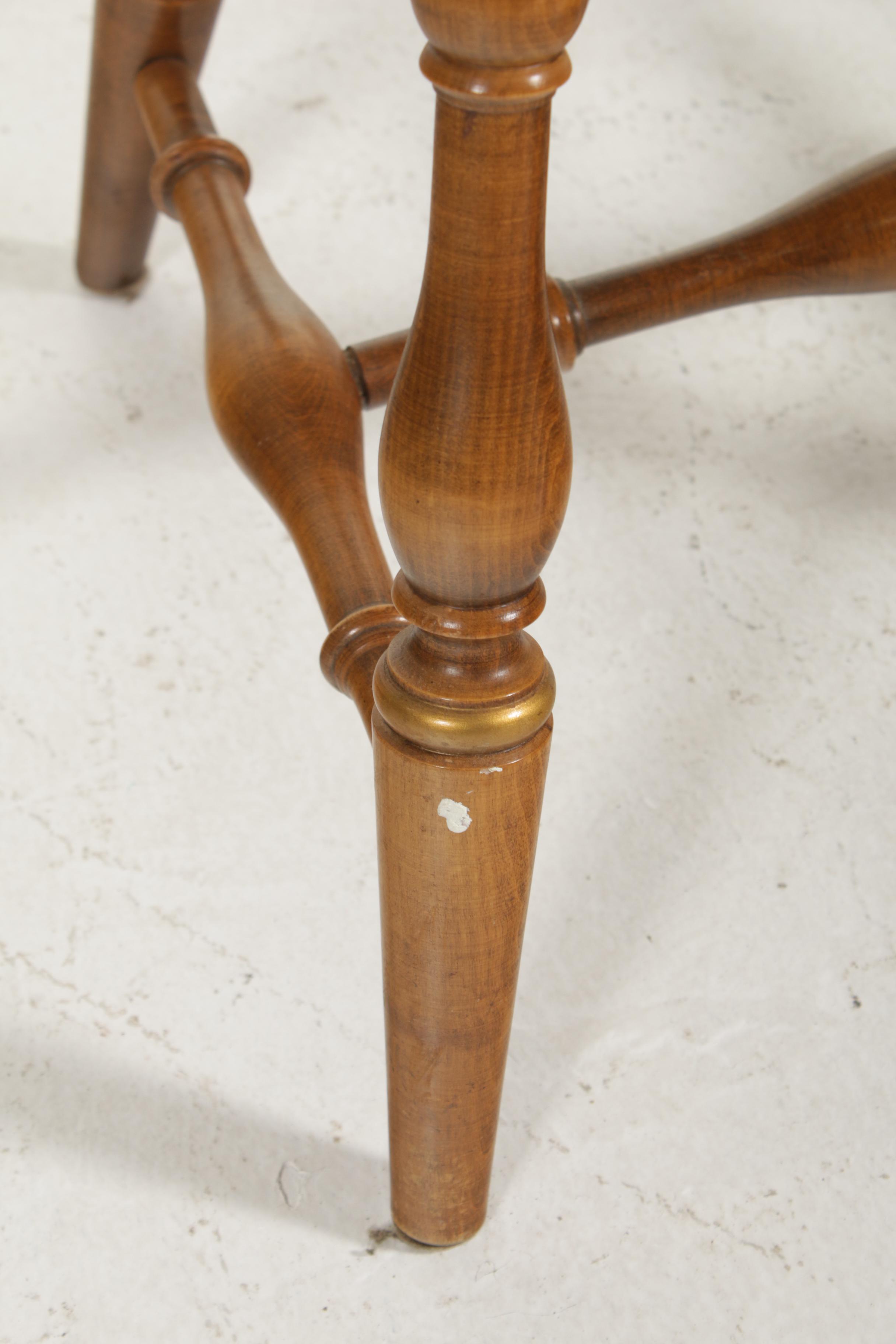 Hitchcock Maple Dining Table and Spindle Back Chairs, Mid-20th Century