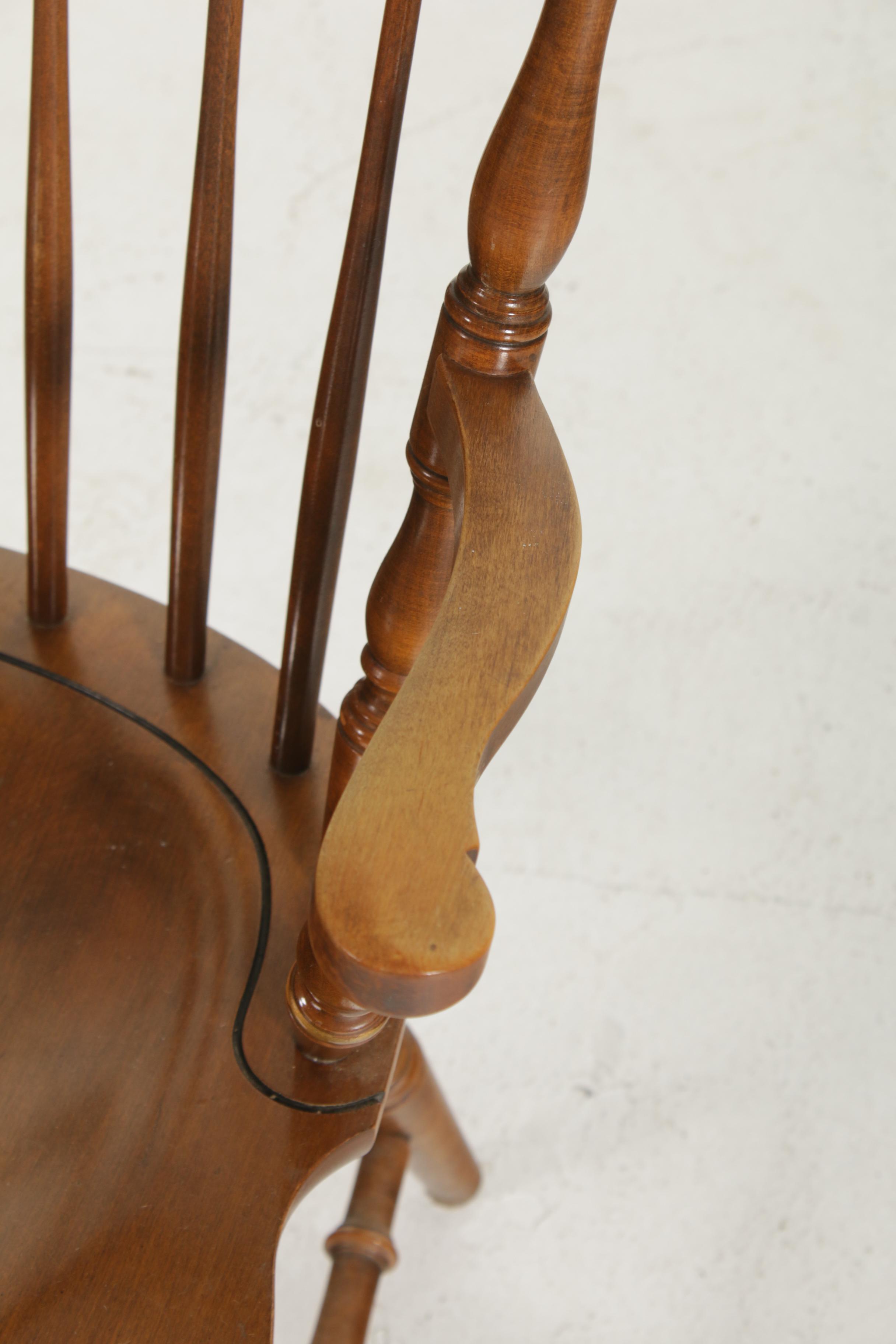 Hitchcock Maple Dining Table and Spindle Back Chairs, Mid-20th Century