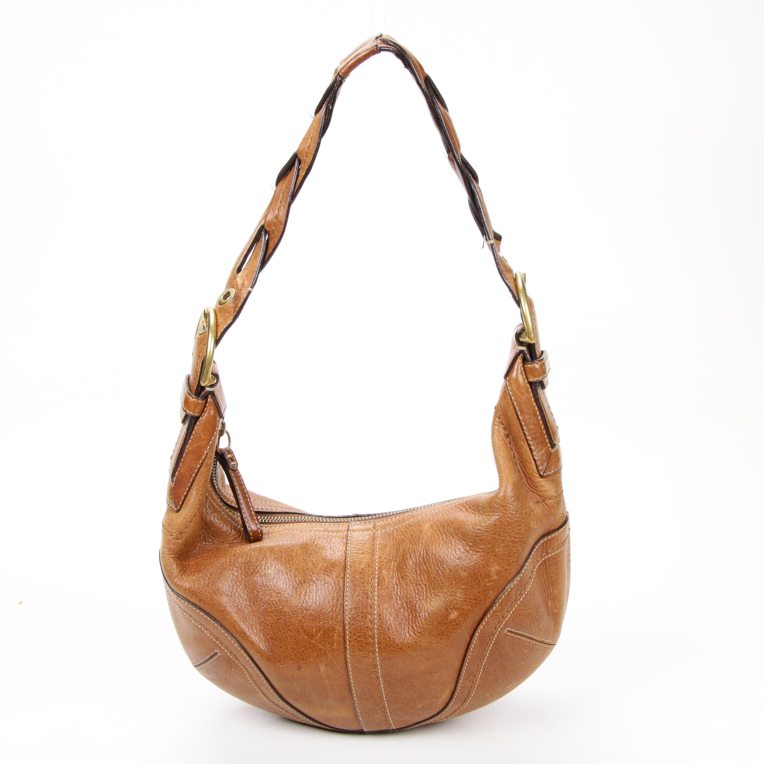 Coach Soho Braided Leather Strap Hobo Shoulder Bag