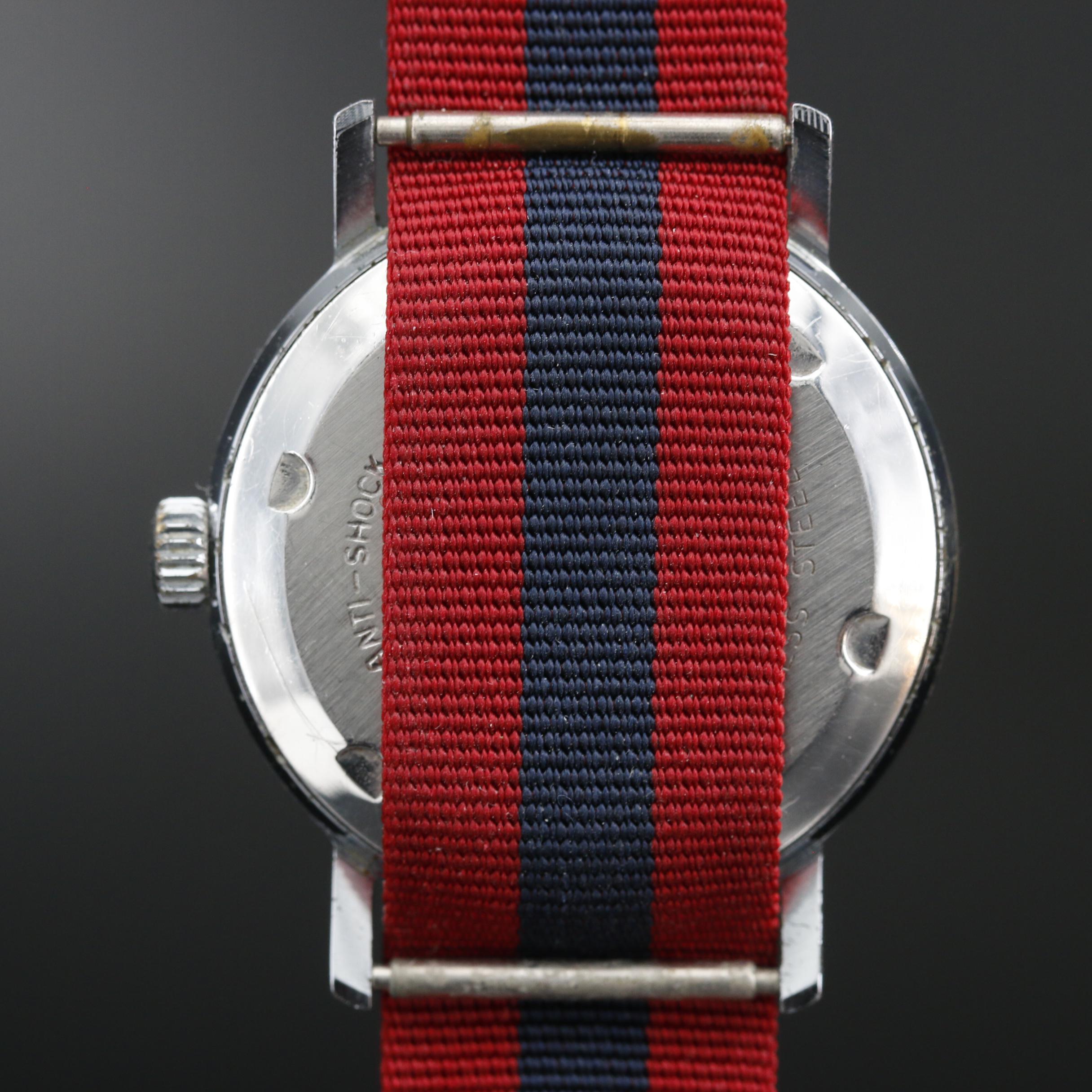 Vintage Oris Chrome Plated Stem Wind Watch