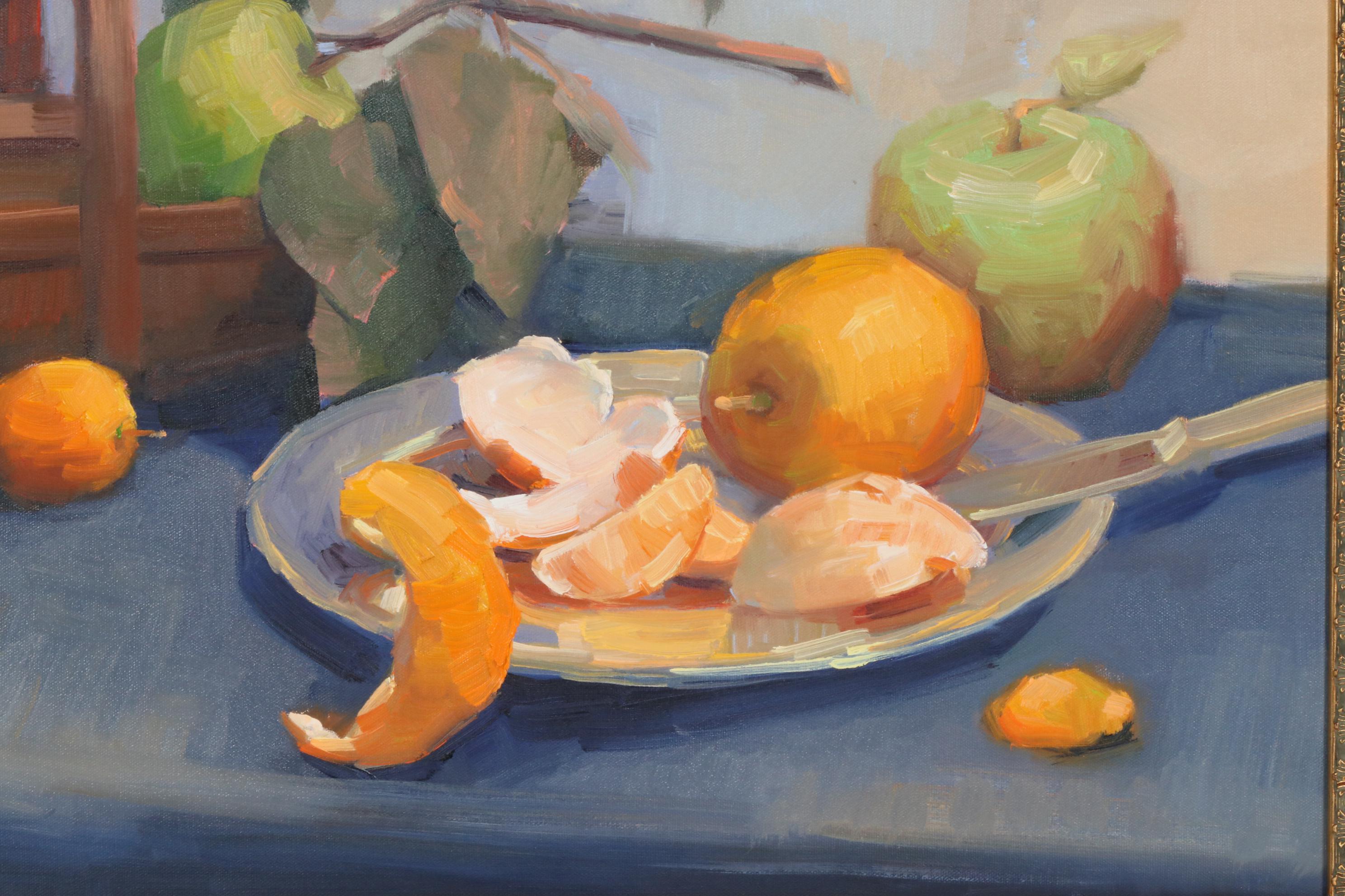 Paula V. Bacinski Oil Painting "Orange A-Peel", Late 20th Century