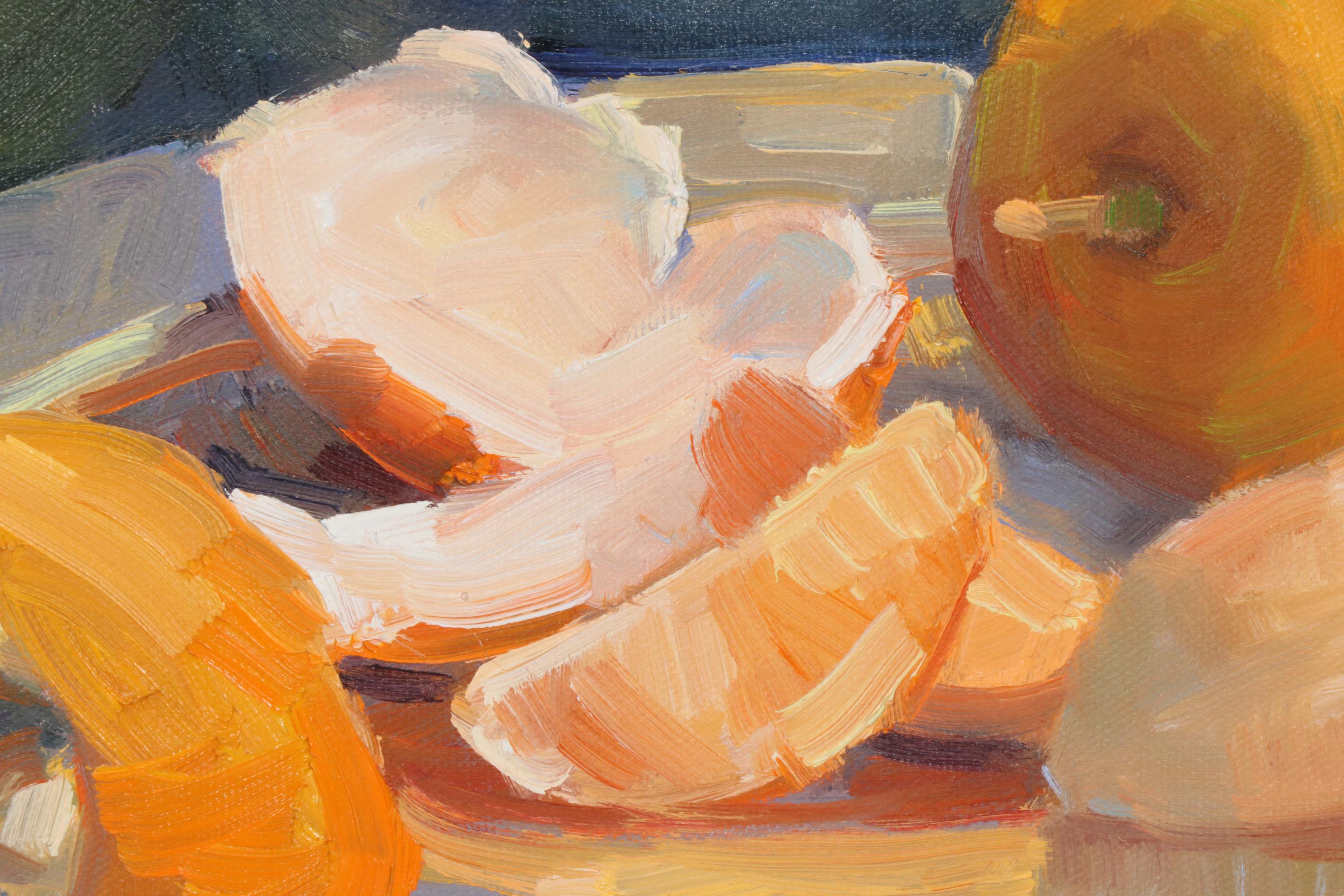 Paula V. Bacinski Oil Painting "Orange A-Peel", Late 20th Century