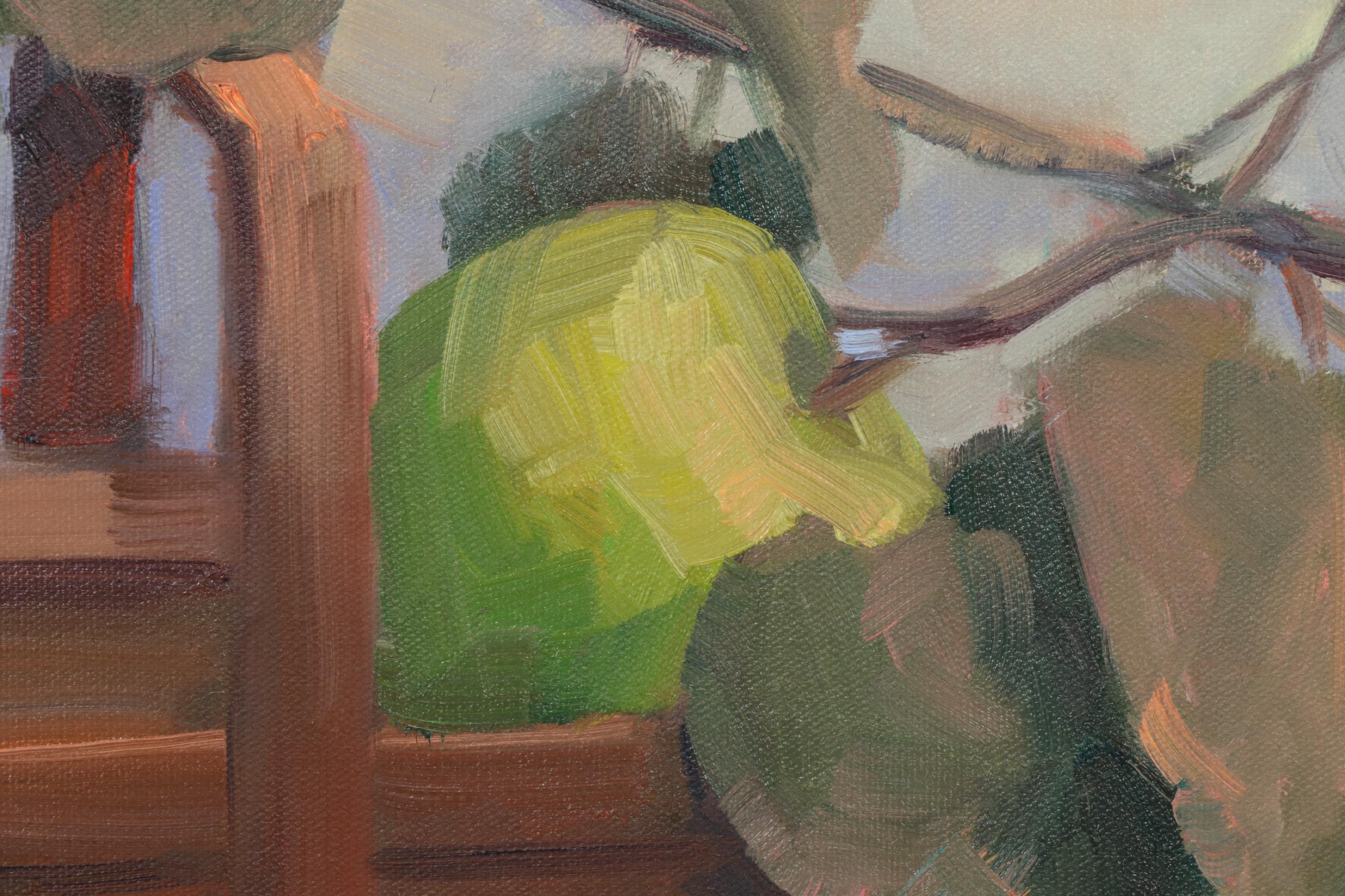 Paula V. Bacinski Oil Painting "Orange A-Peel", Late 20th Century