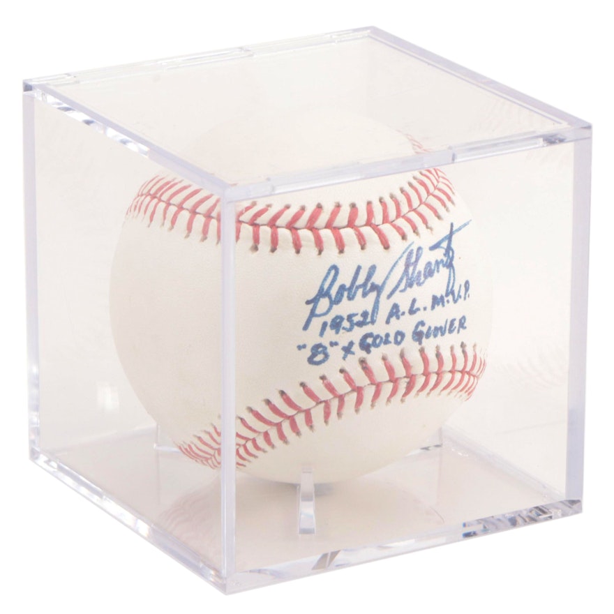 Bobby Shantz Inscribed "1952 A.L. M.V.P." and "Gold Glove Winner" Baseball, JSA