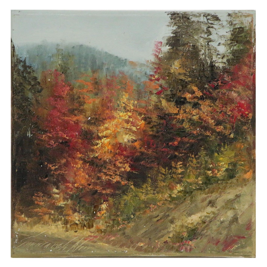 Garncarek Aleksander Landscape Oil Painting "Autumn", 2020