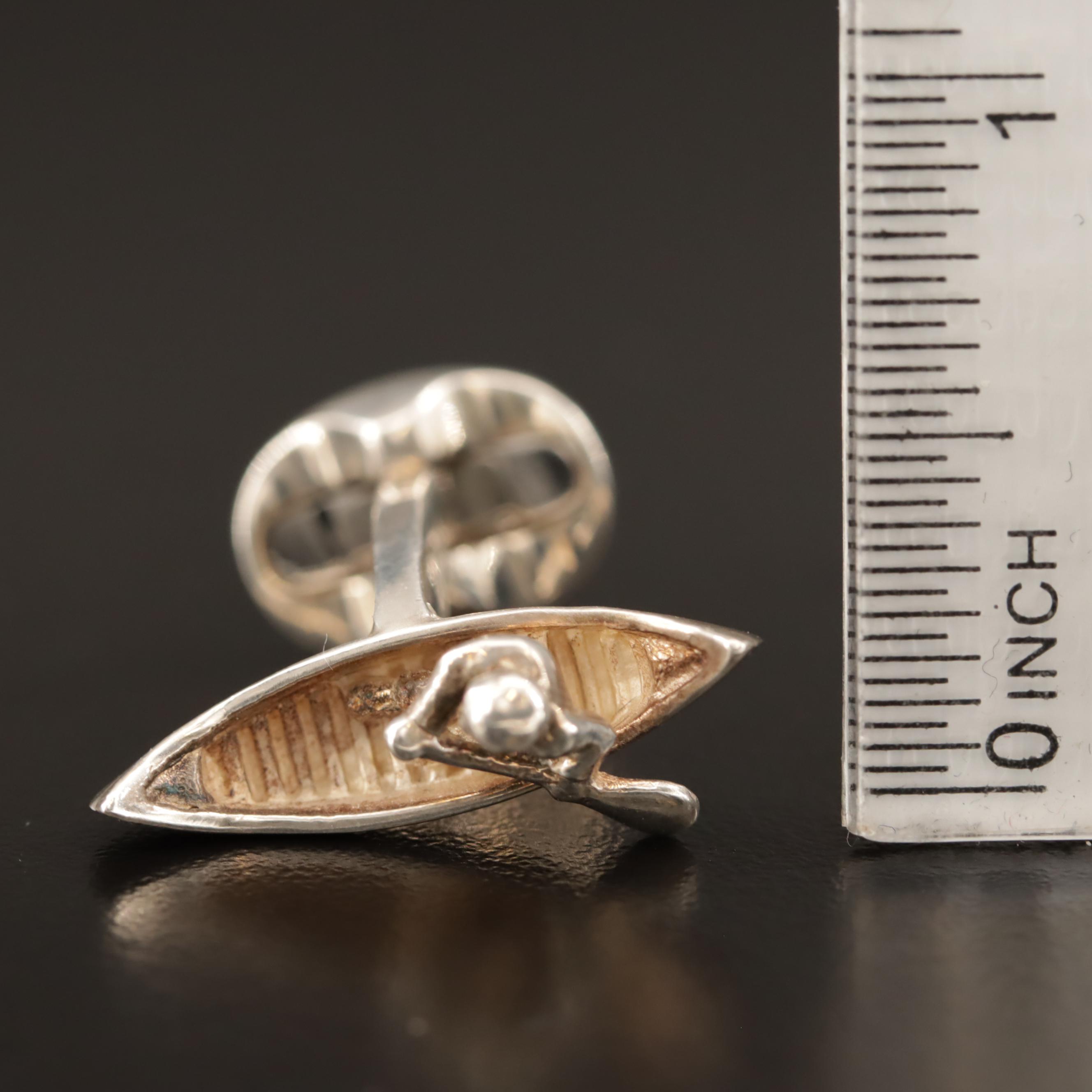 Deakin & Francis Sterling Silver Rowing Motif Cufflinks