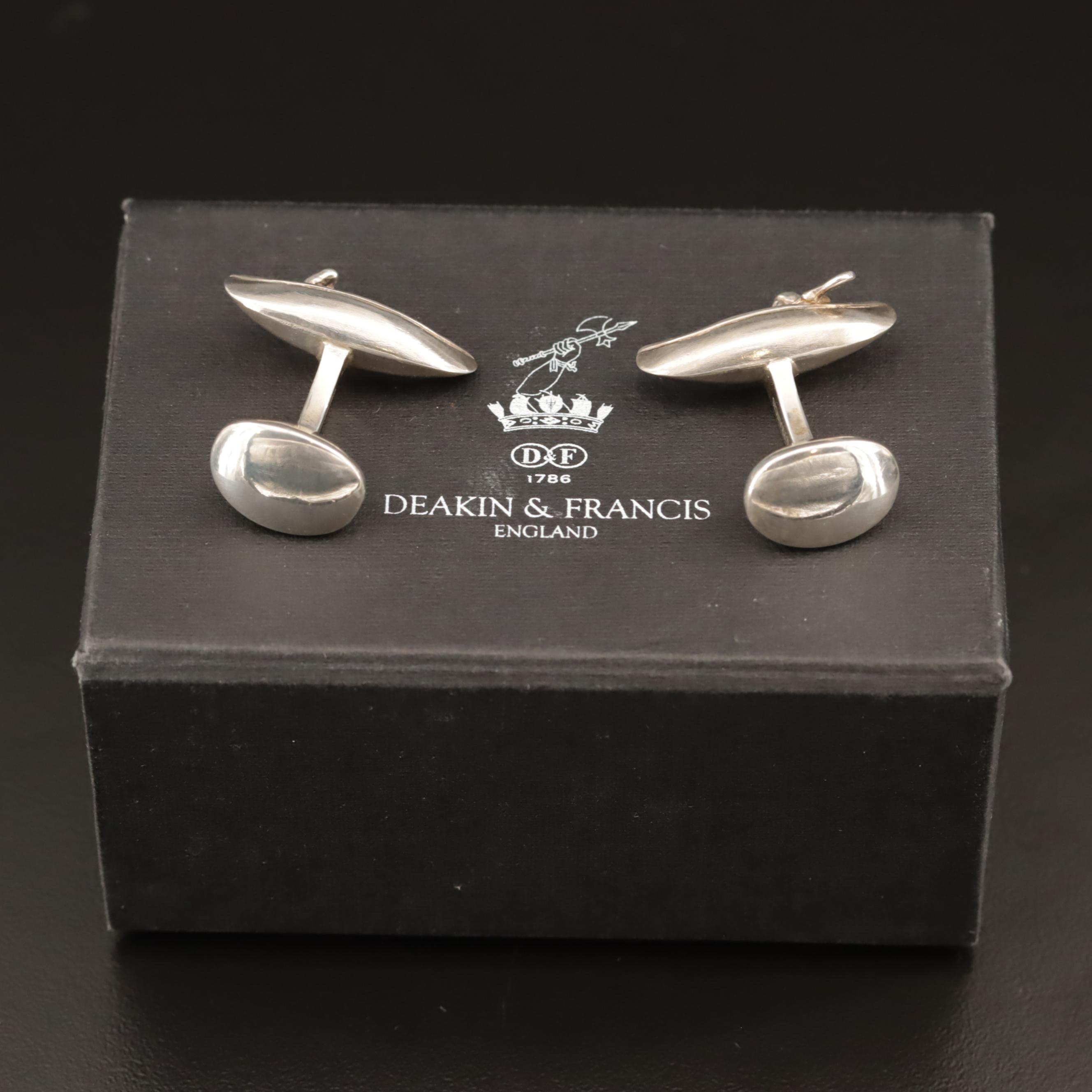 Deakin & Francis Sterling Silver Rowing Motif Cufflinks