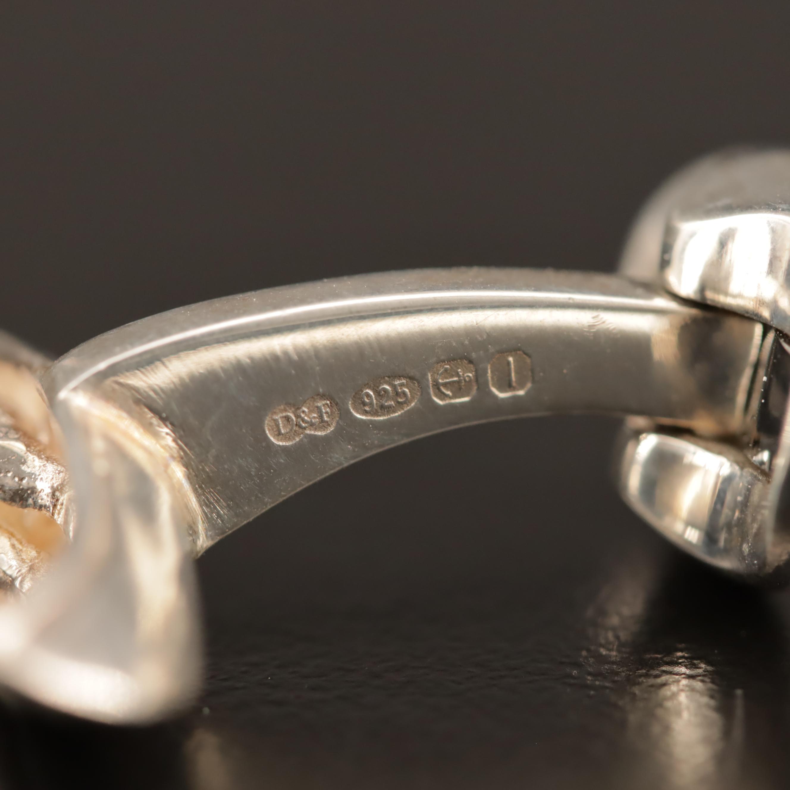 Deakin & Francis Sterling Silver Rowing Motif Cufflinks