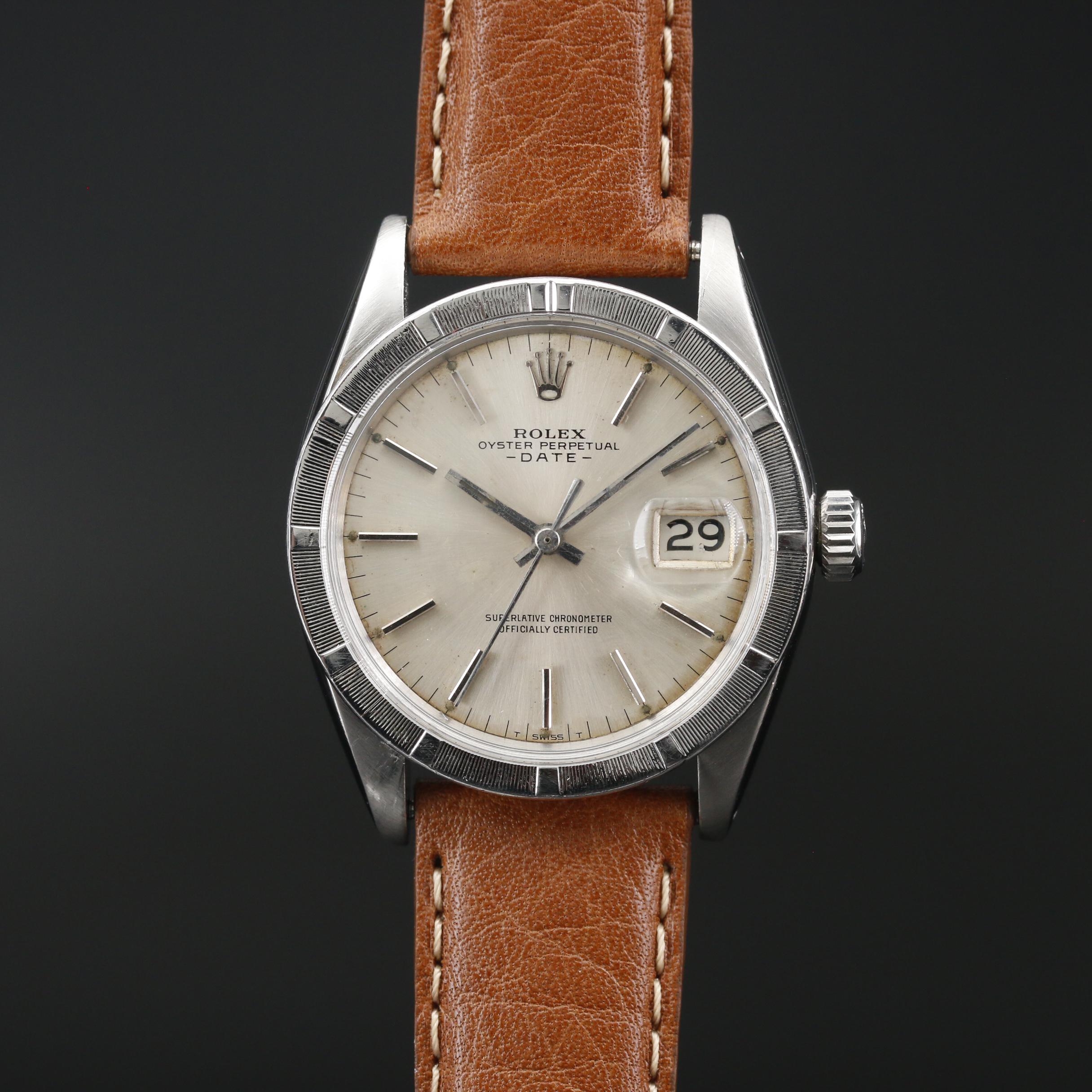 1967 Rolex Oyster Perpetual Date Stainless Steel Automatic Watch
