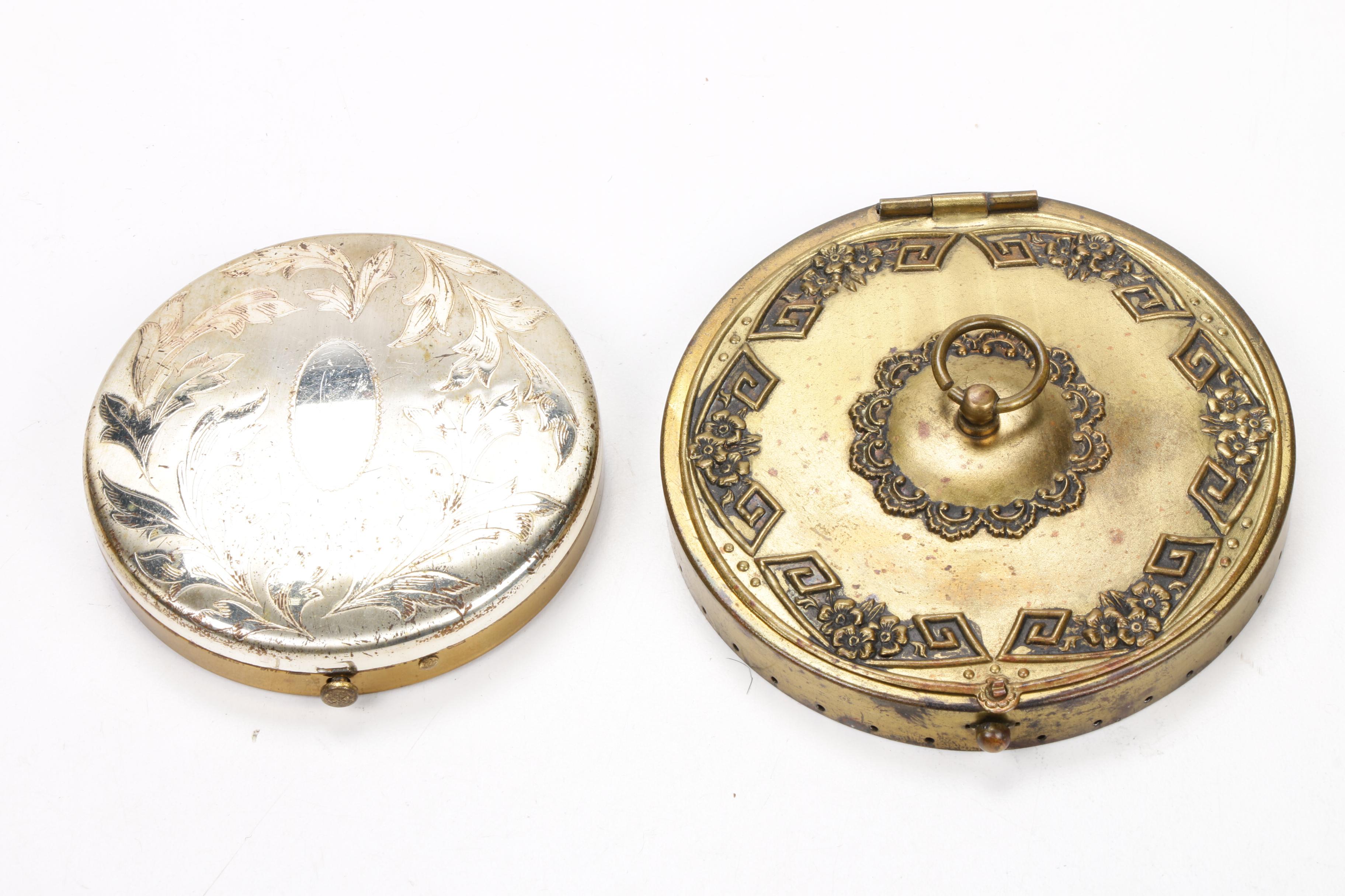 Dupont Lucite, Art Deco Pearled Green Celluloid, and Other Vanity Accessories