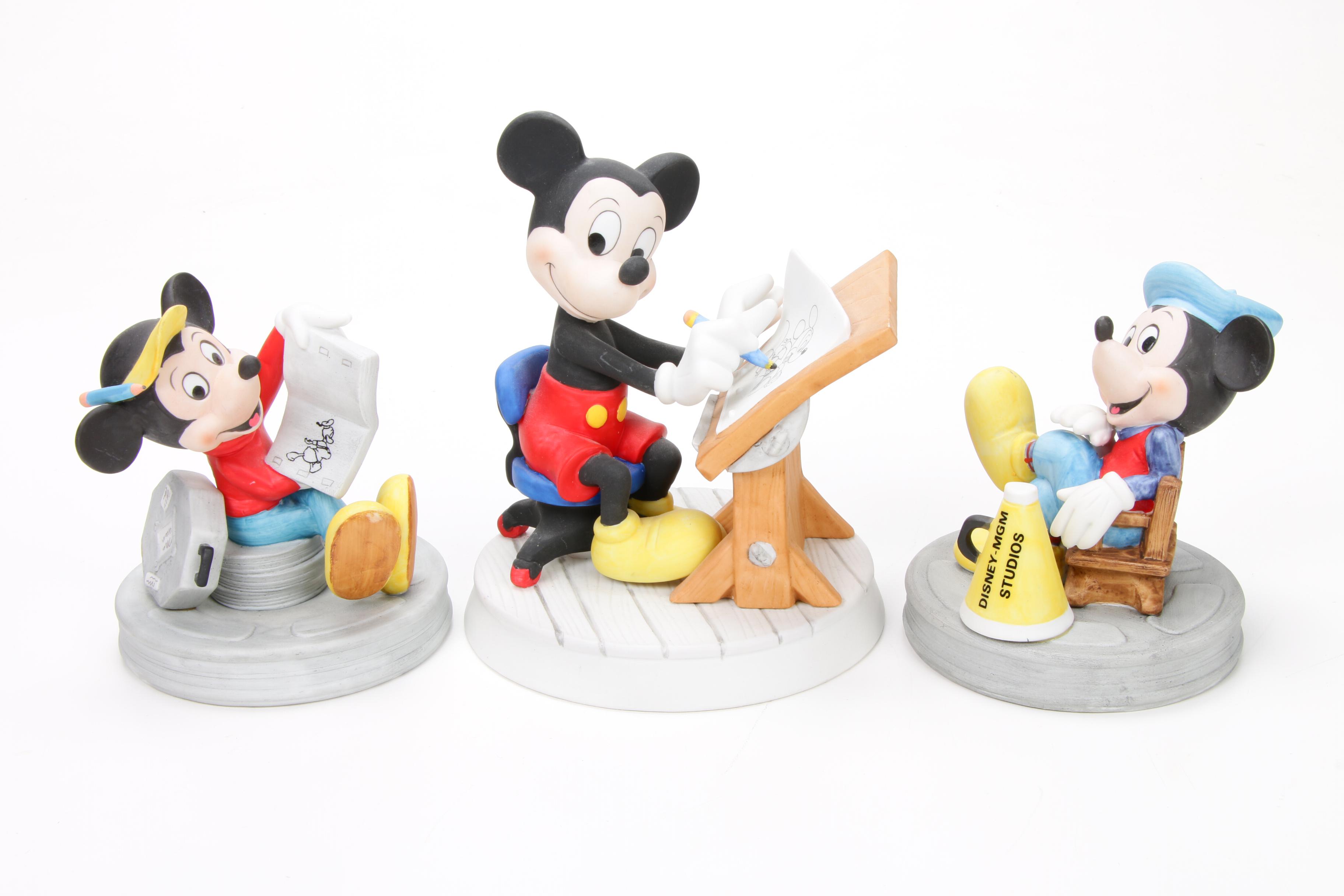 Mickey Mouse Porcelain Figurines and Trading Cards