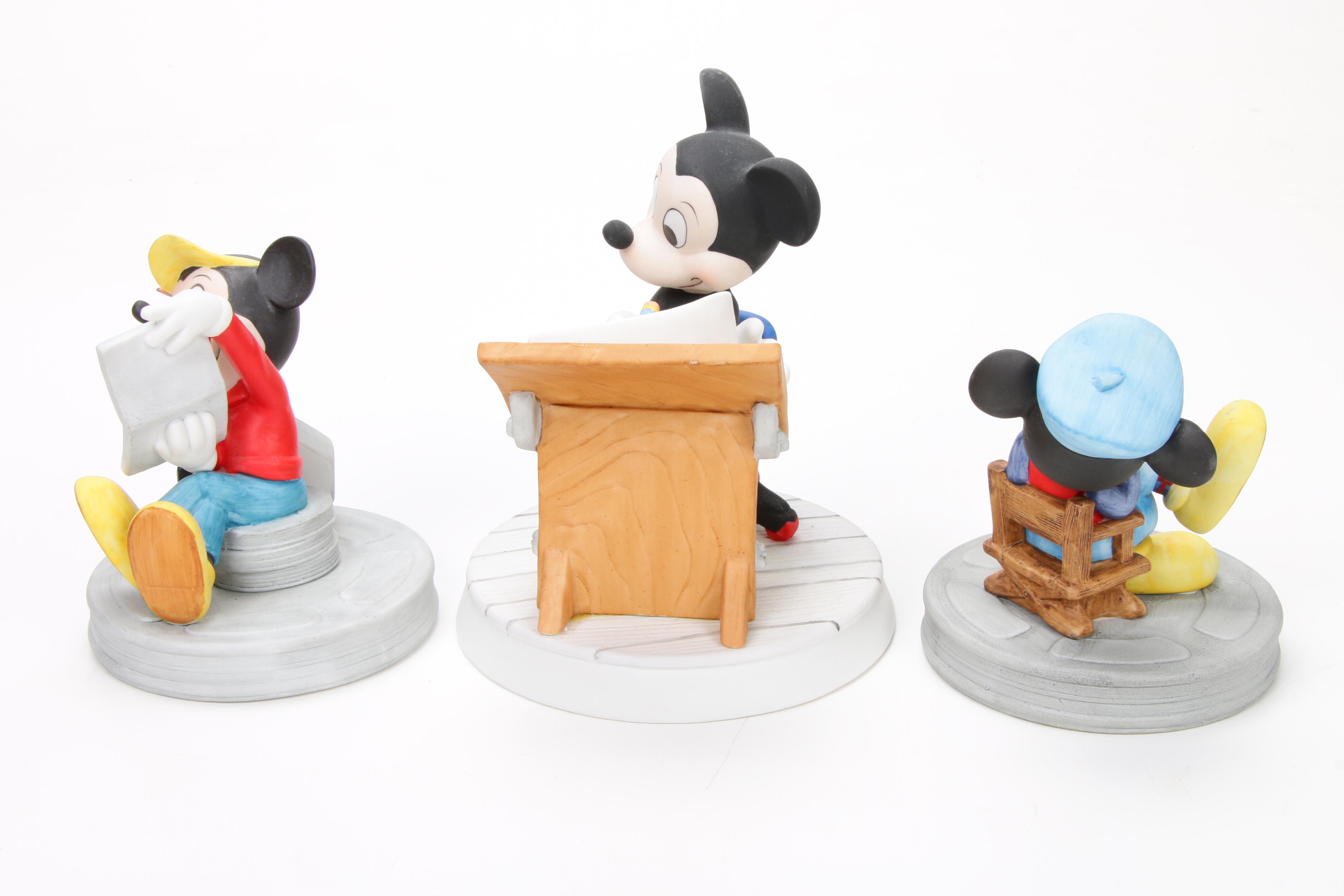 Mickey Mouse Porcelain Figurines and Trading Cards