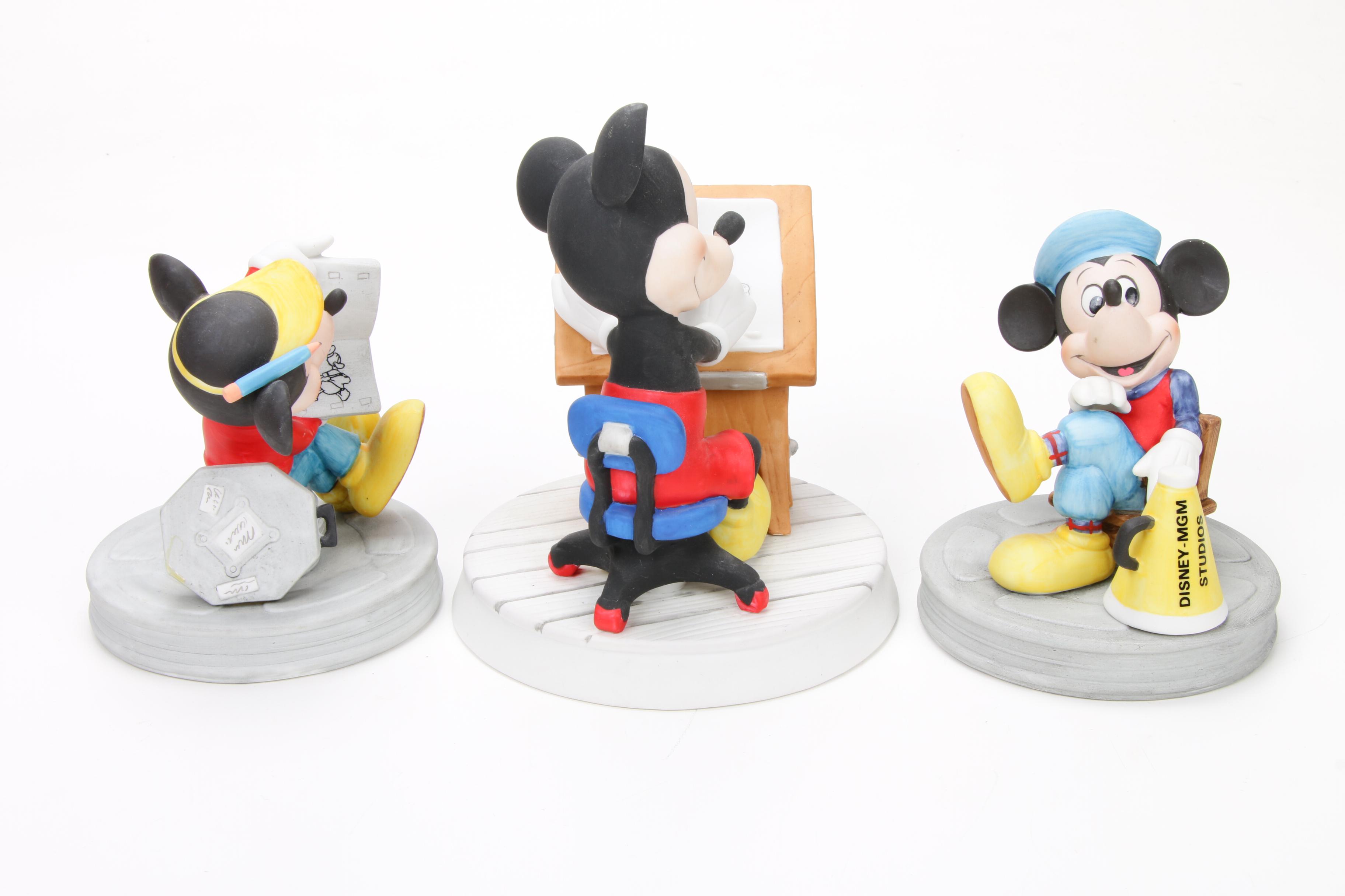 Mickey Mouse Porcelain Figurines and Trading Cards