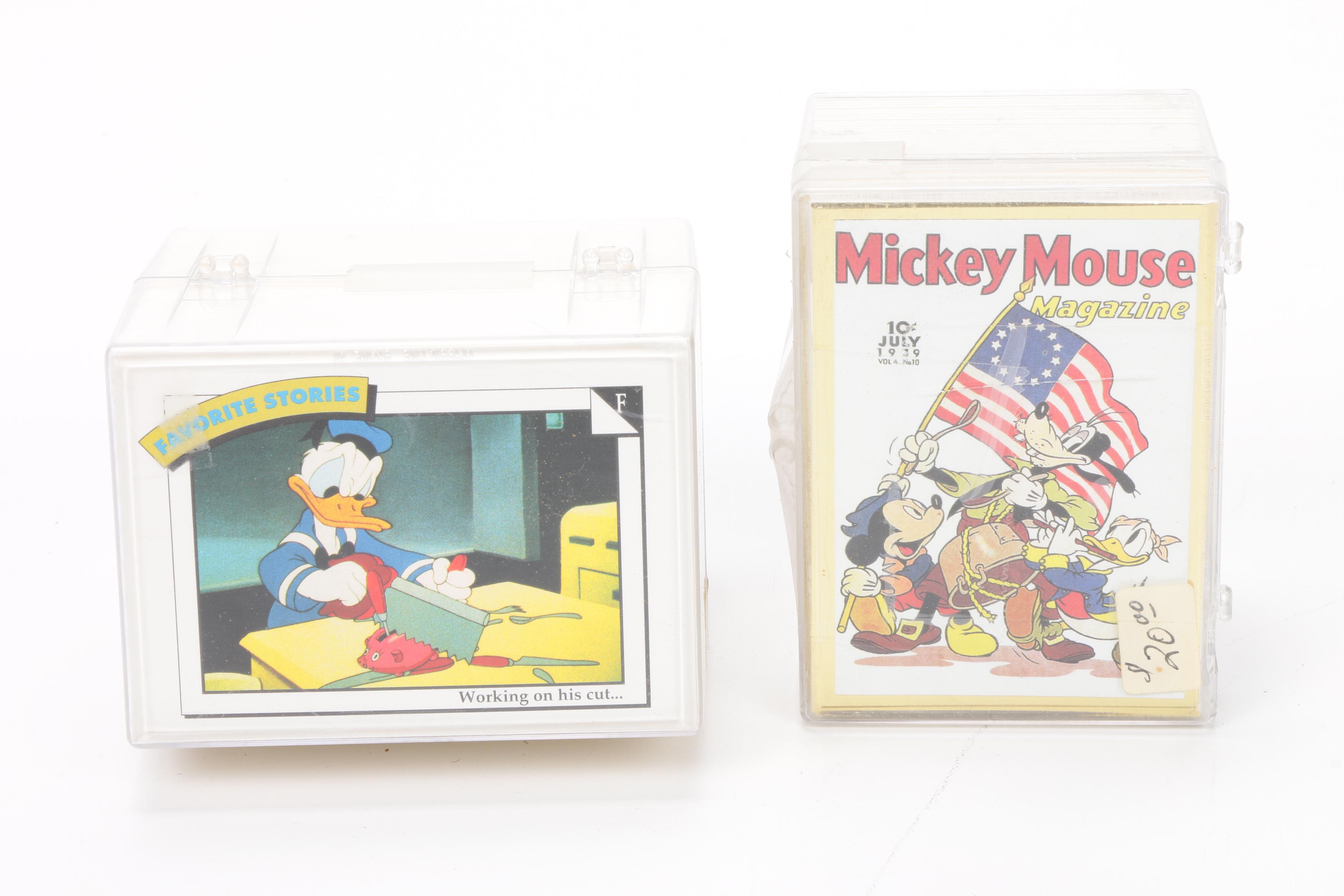 Mickey Mouse Porcelain Figurines and Trading Cards