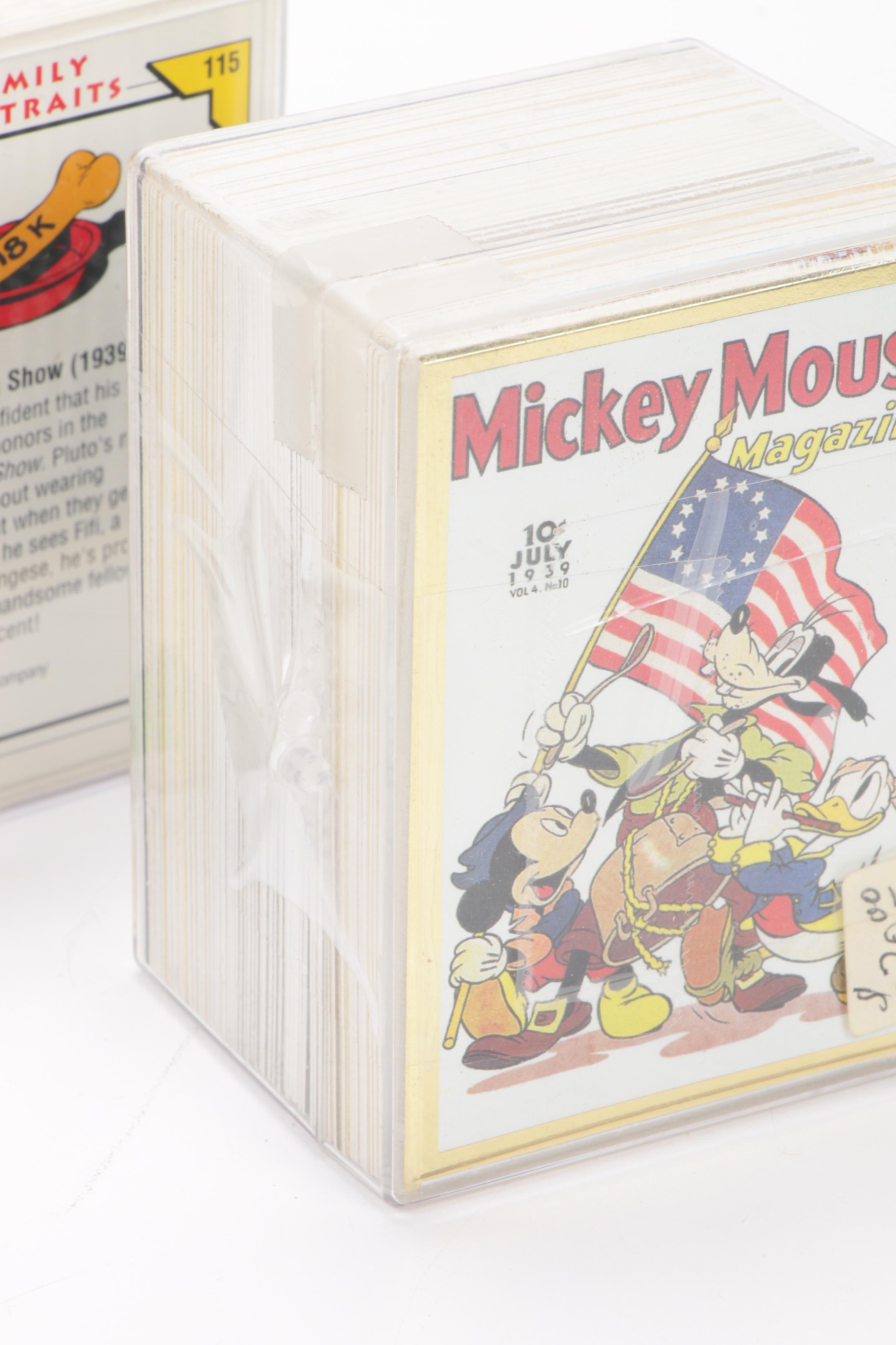 Mickey Mouse Porcelain Figurines and Trading Cards