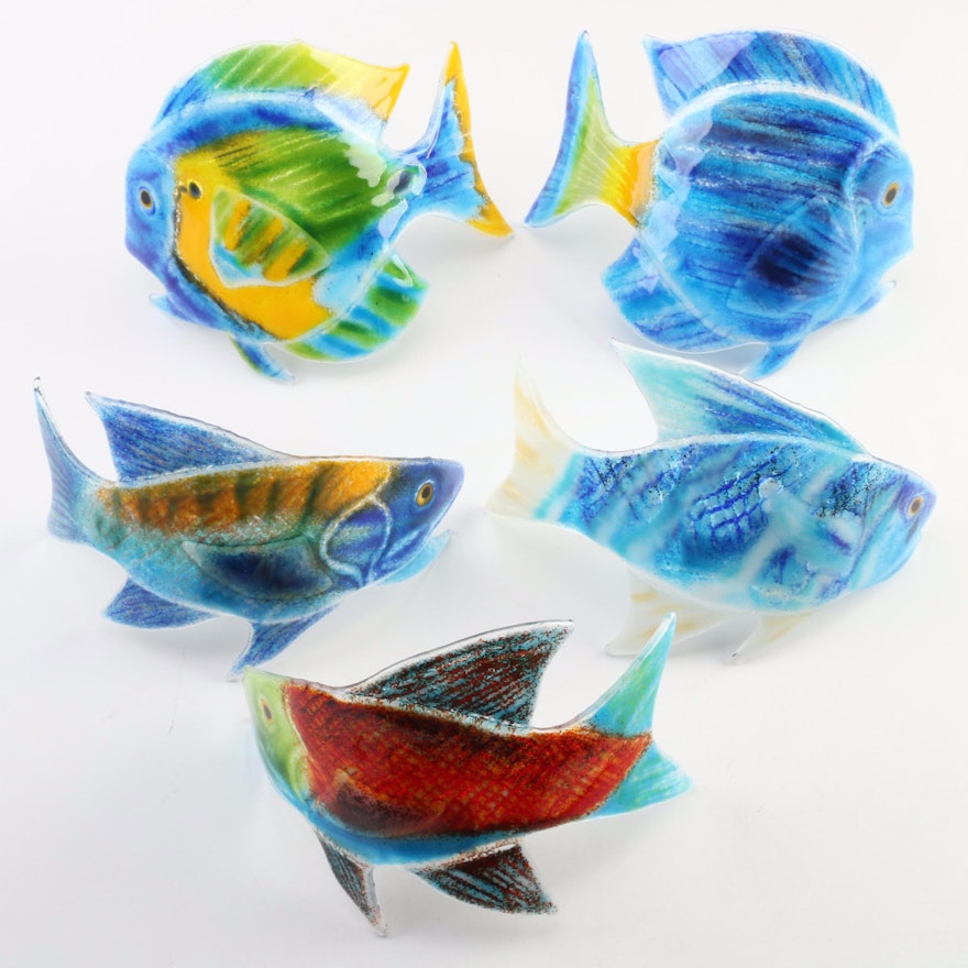 Sharon McNamara Kiln Fused Art Glass Fish