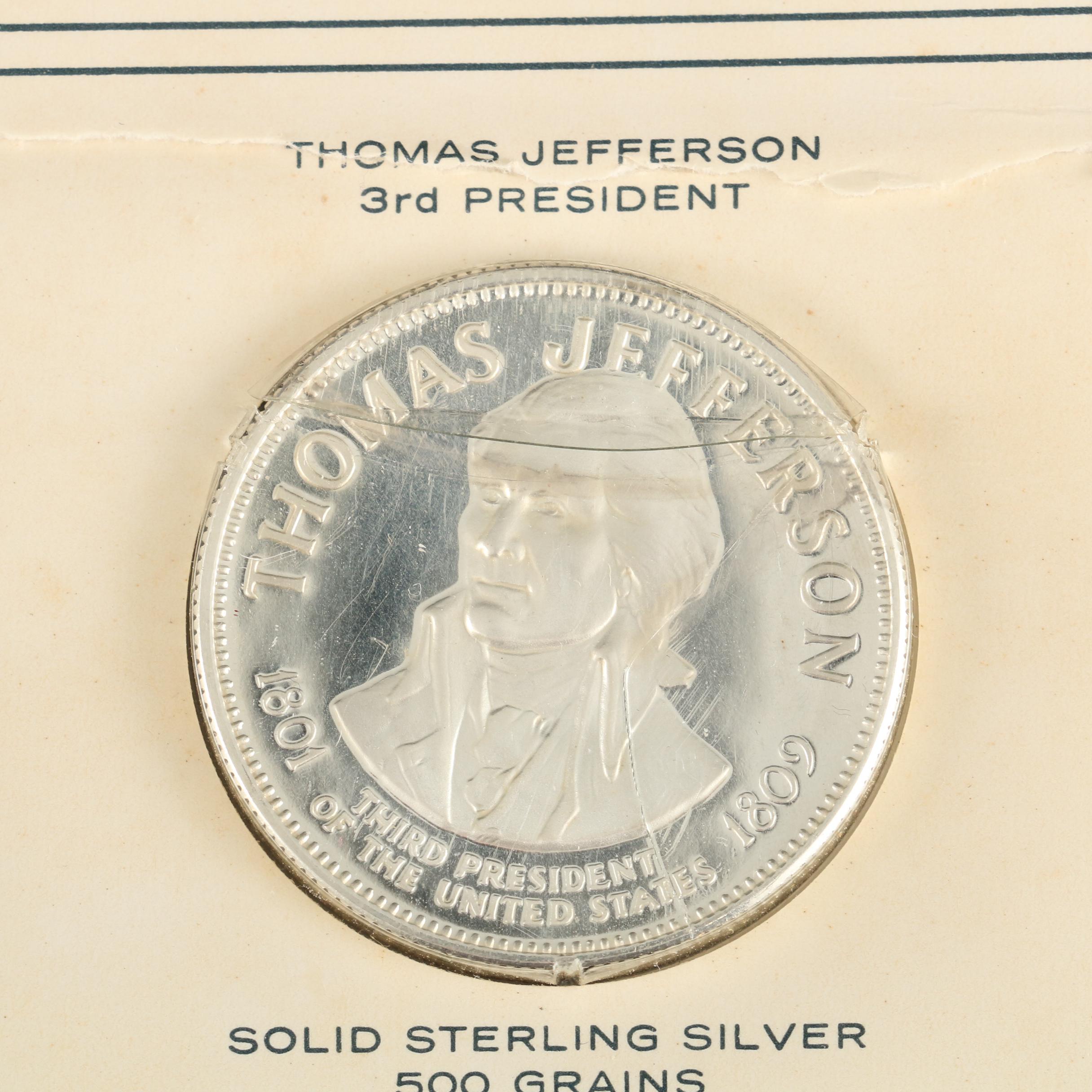The Franklin Mint Sterling Silver Presidential Commemorative Medals