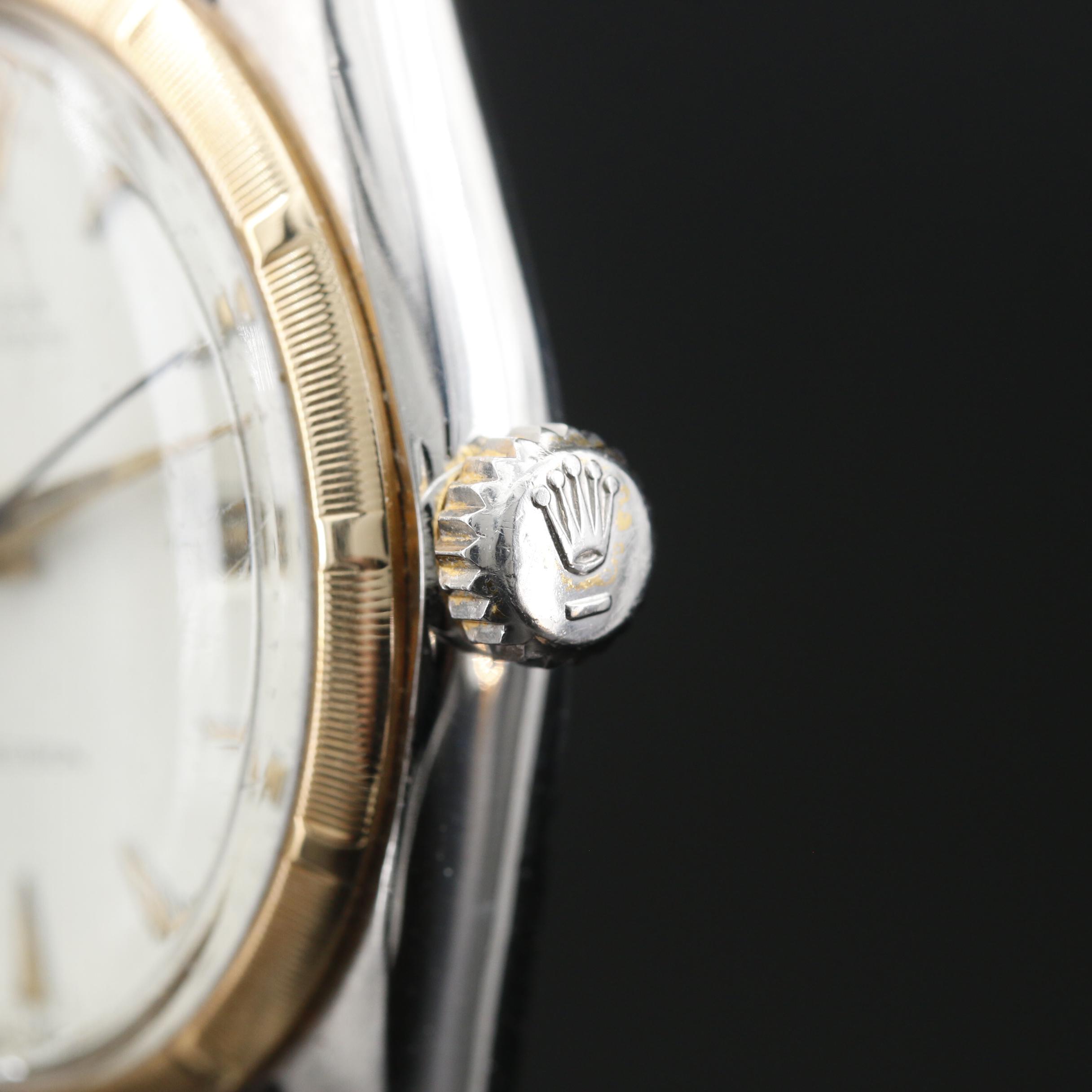1964 Rolex "Oysterdate" 14K and Stainless Steel Stem Wind Watch