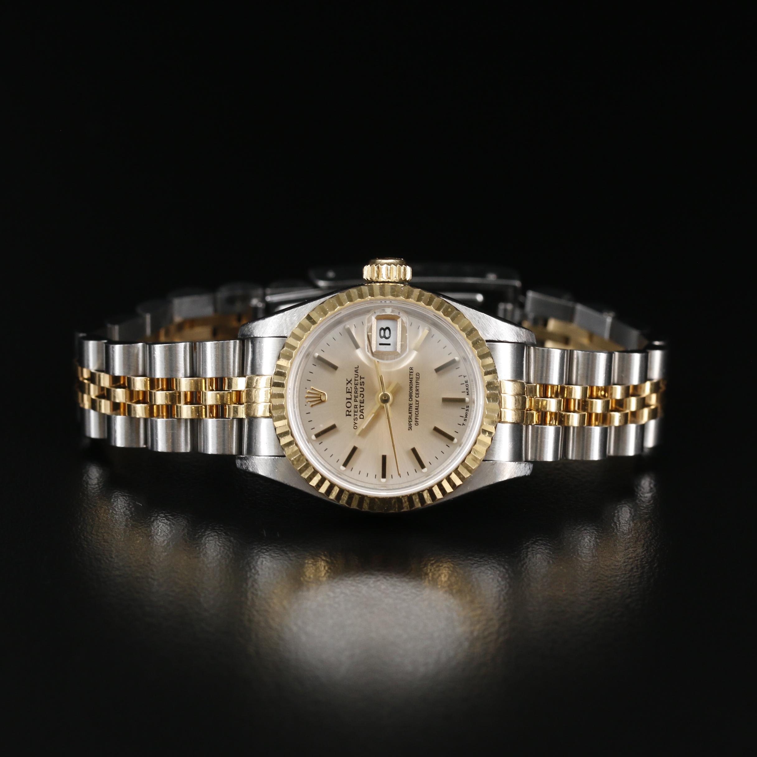 Rolex Datejust 18K Gold and Stainless Steel Automatic Watch, 1991