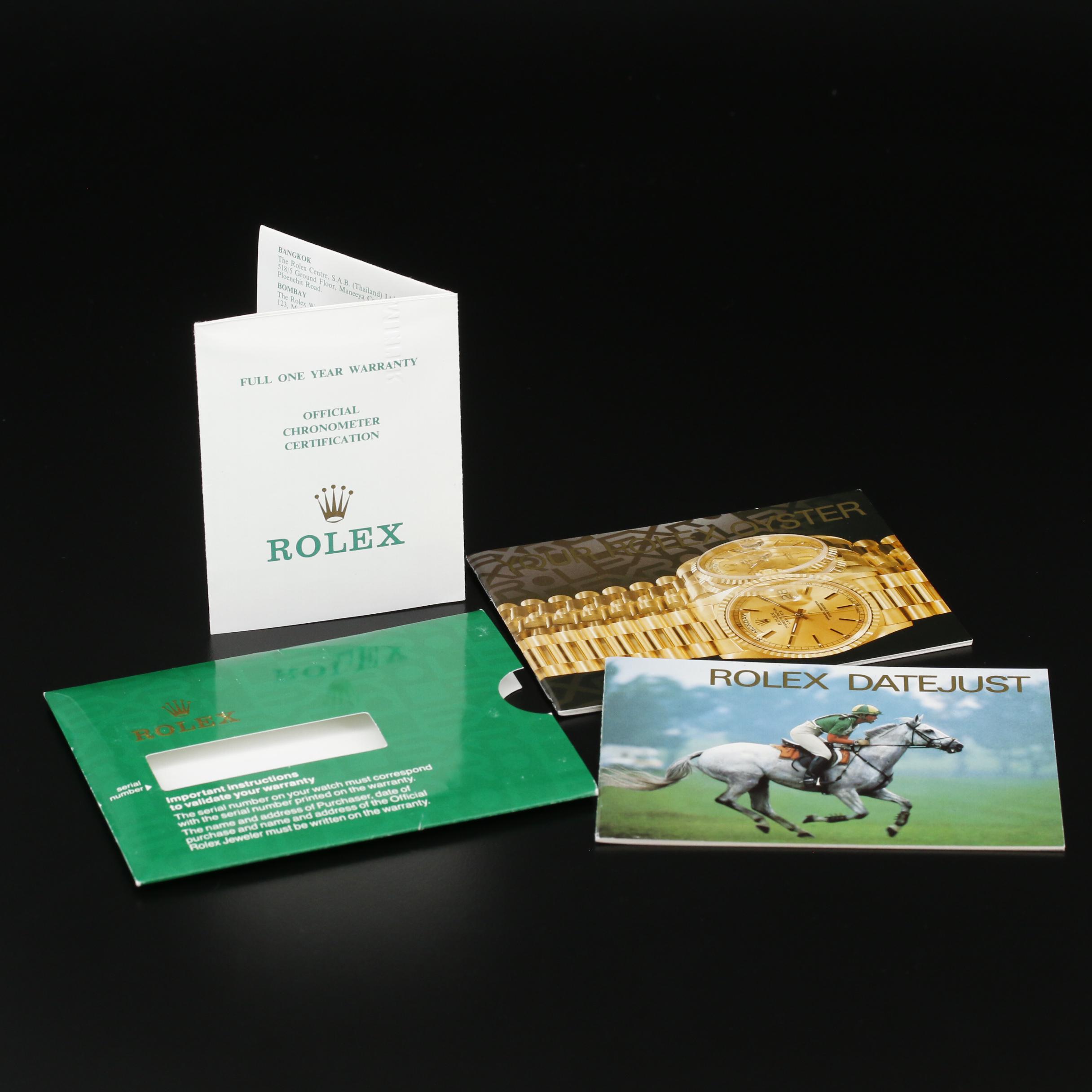 Rolex Datejust 18K Gold and Stainless Steel Automatic Watch, 1991