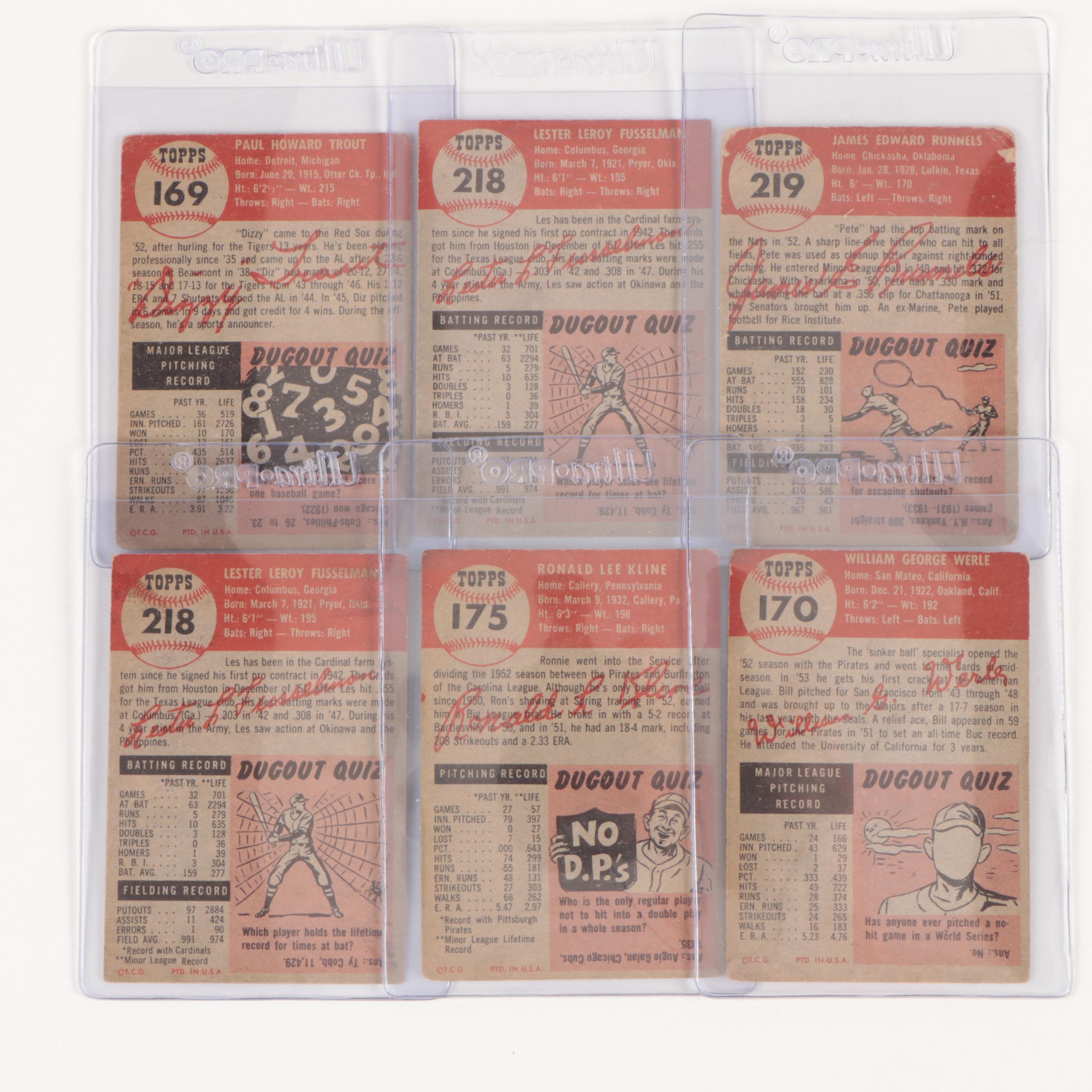 1953 Topps Baseball Cards