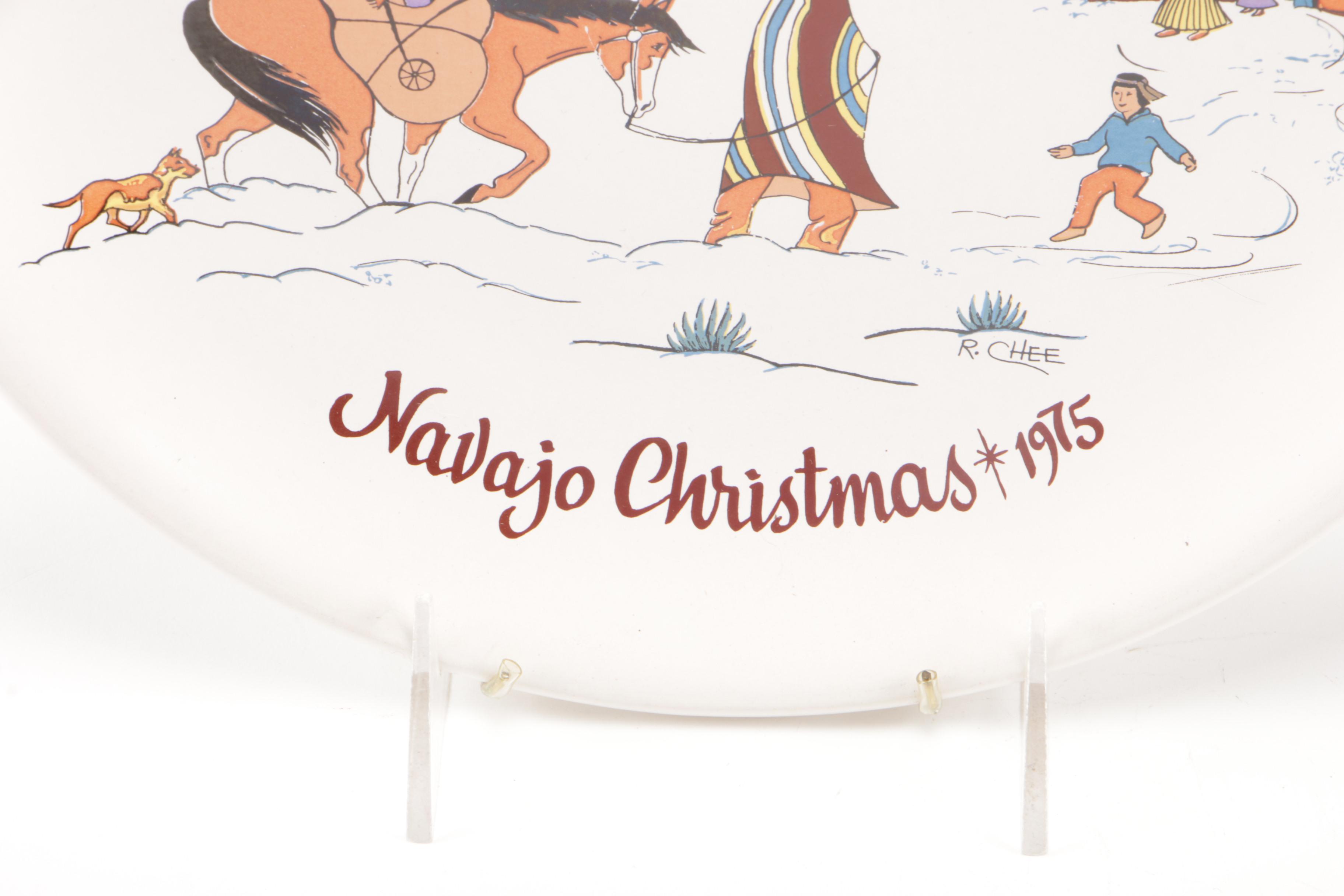 Kay Mallek Annual Navajo Christmas Decorative Plates, 1970s