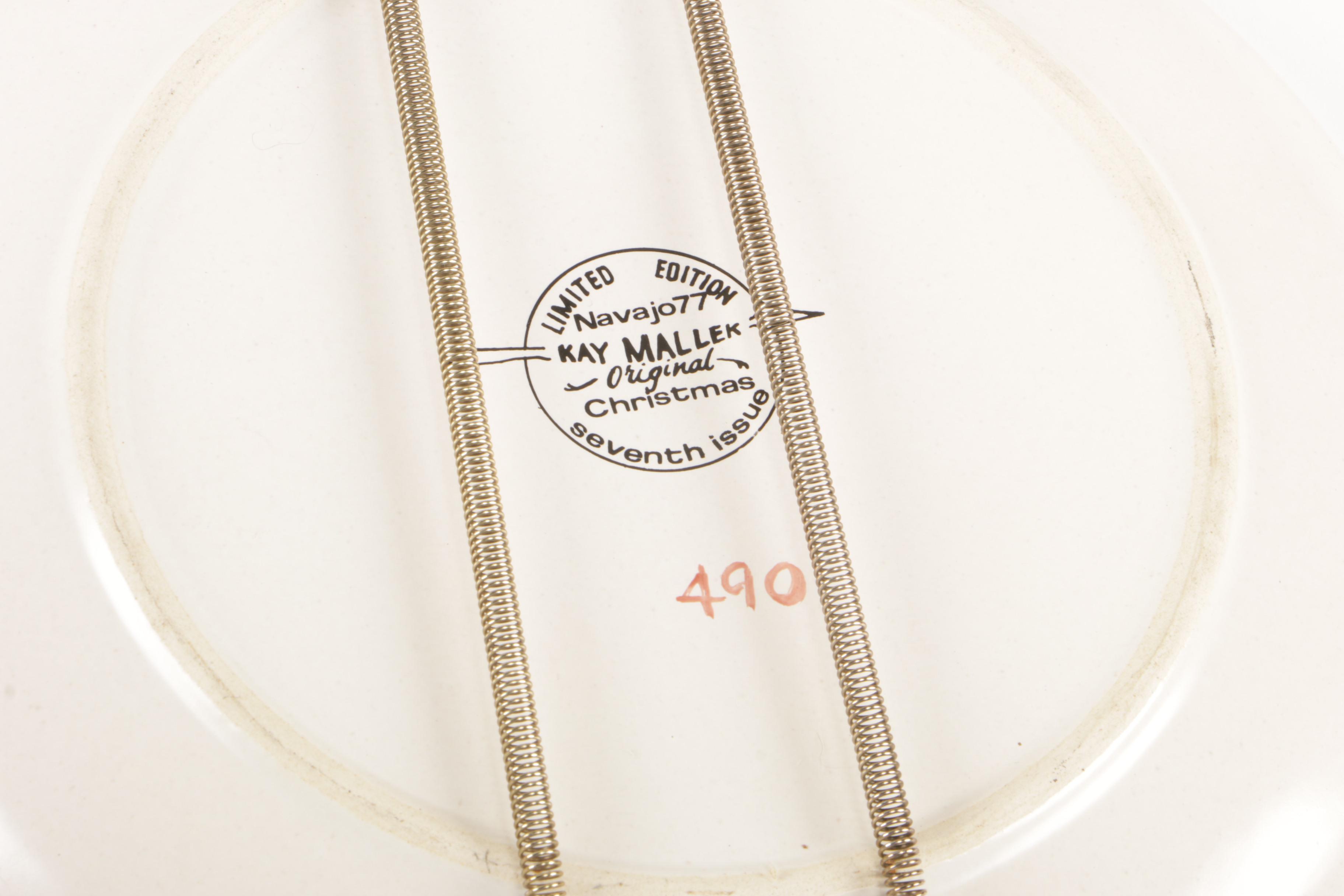 Kay Mallek Annual Navajo Christmas Decorative Plates, 1970s