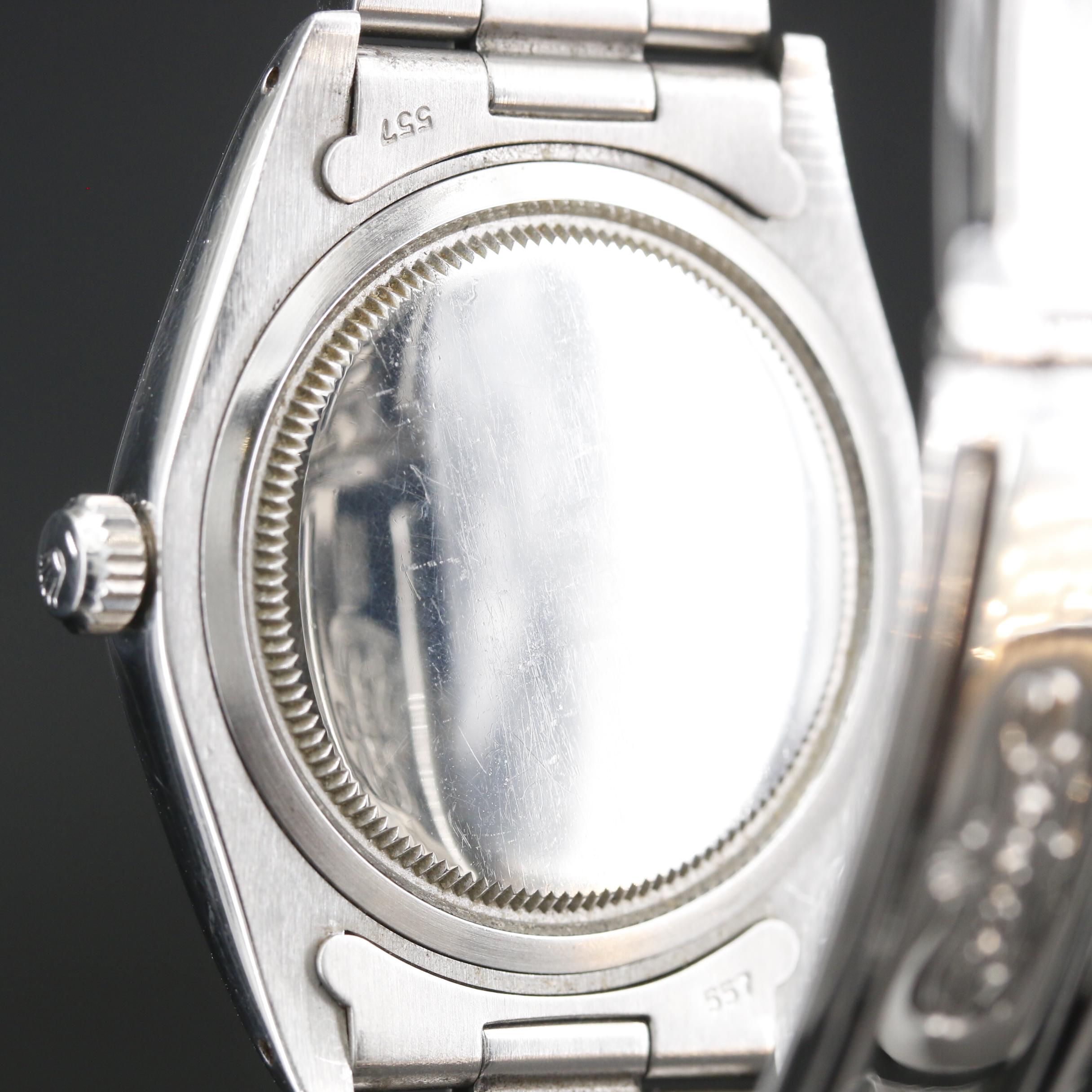 Vintage Rolex Oysterdate Stainless Steel Stem Wind Watch