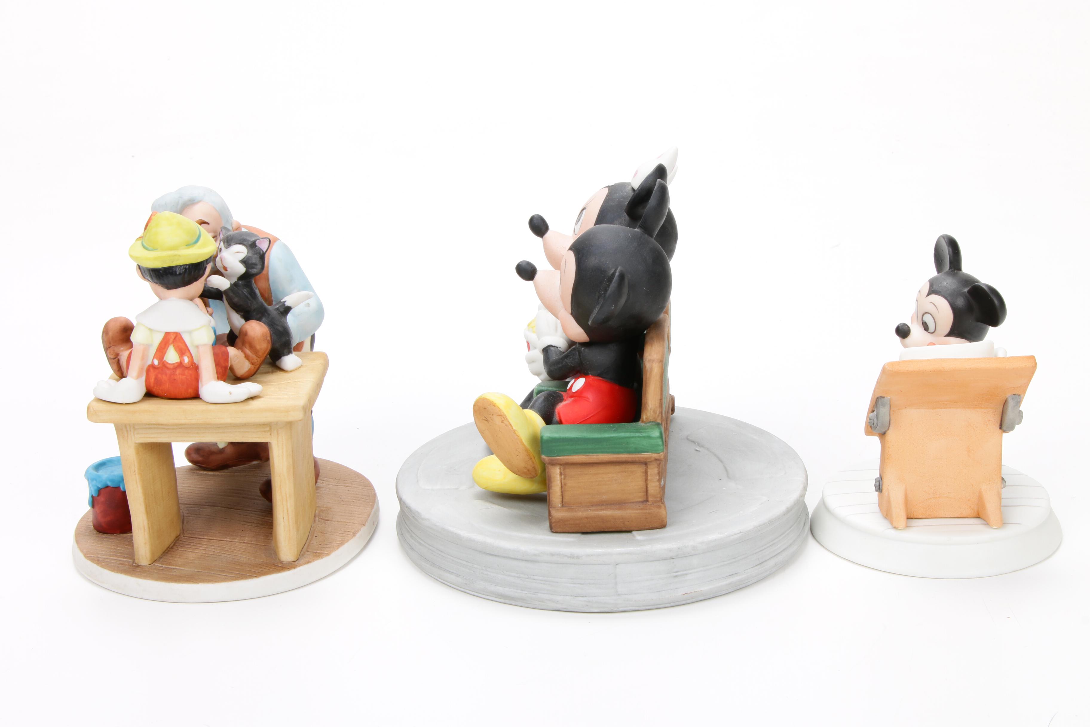 Walt Disney Limited Edition "Pinocchio" and Other Mickey Mouse Figurines