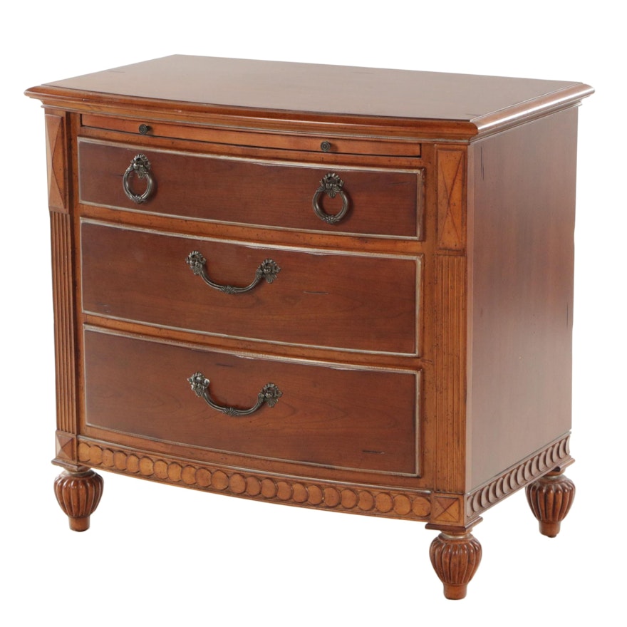 Contemporary Walnut Finish Chest of Drawers Nightstand