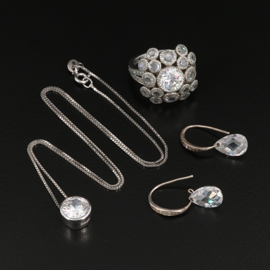 Sterling Silver and Cubic Zirconia Jewelry Selection