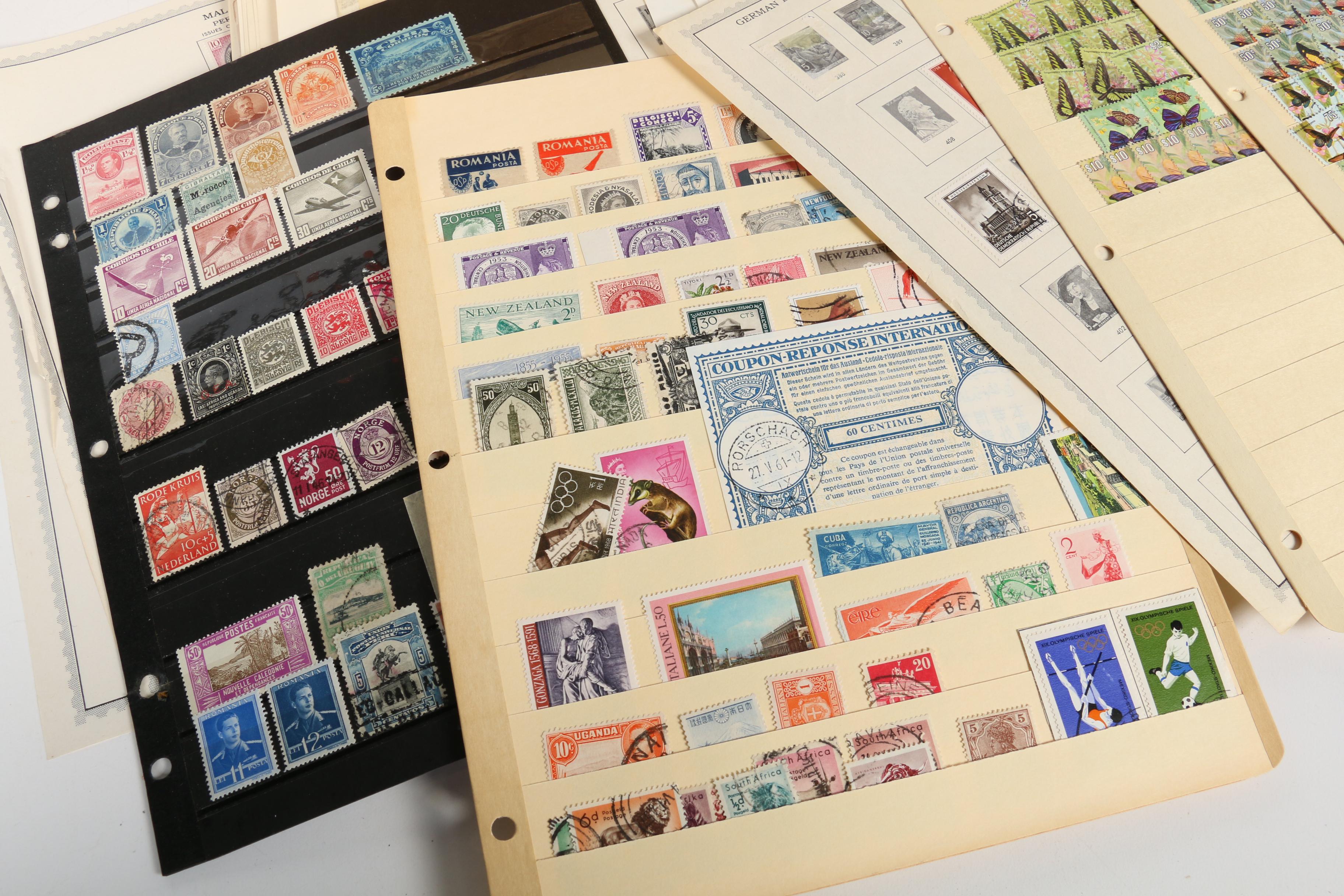 International and Domestic Postage Stamp Pages