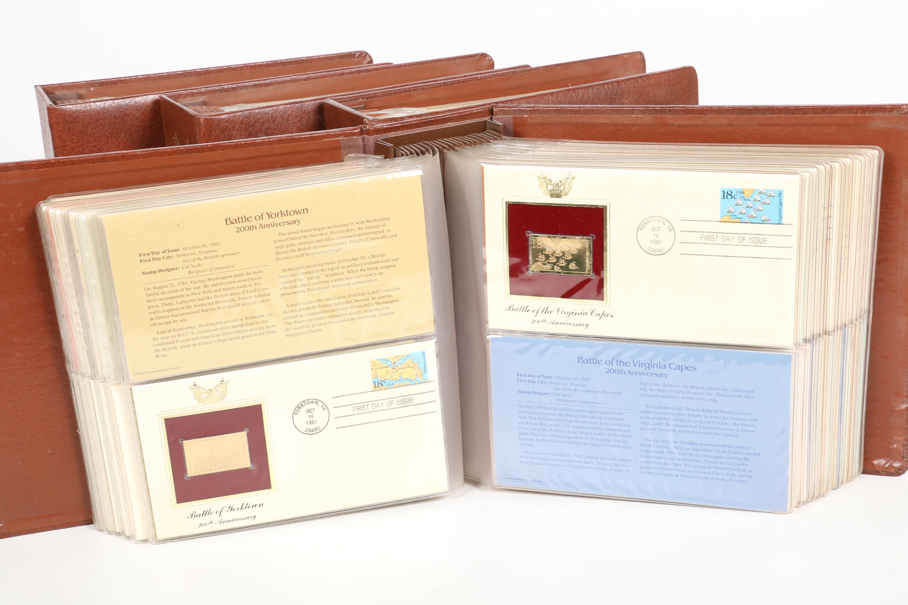 United States First Day Postal Covers with 22kt Gold Replica Stamps