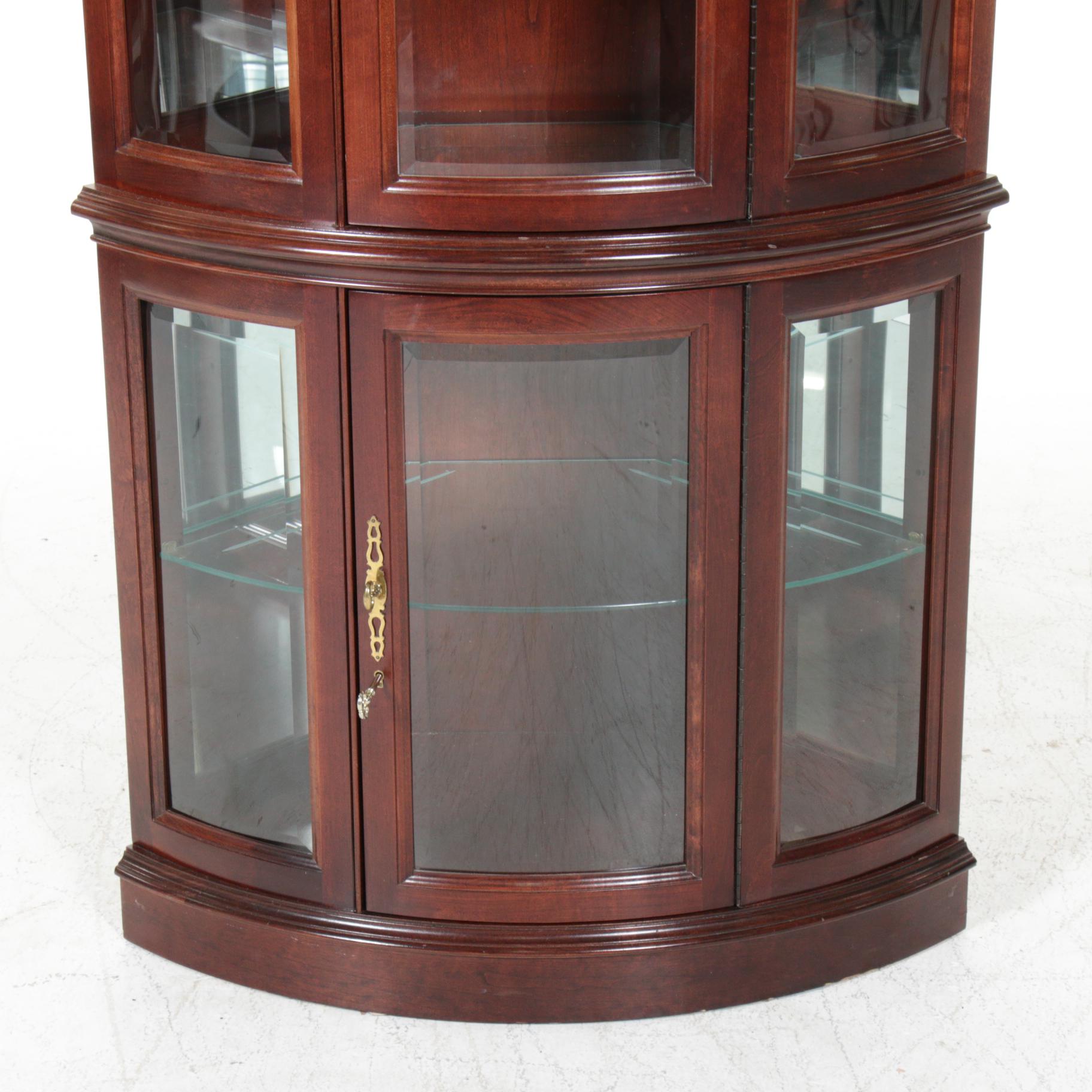 Jasper Cabinet Company Mahogany Illuminated Curio Cabinet