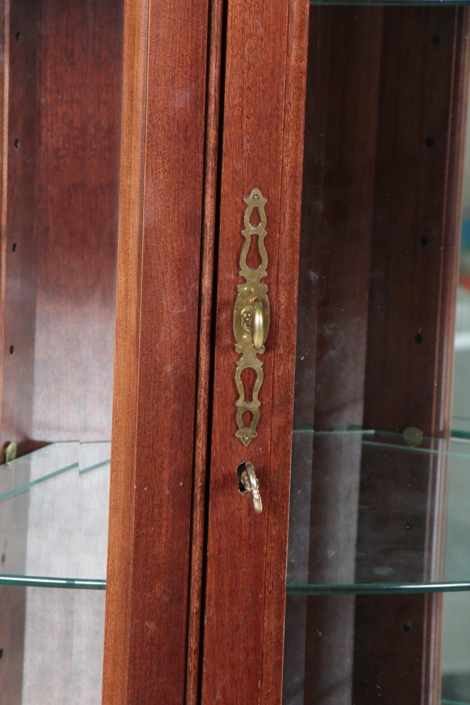 Jasper Cabinet Company Mahogany Illuminated Curio Cabinet