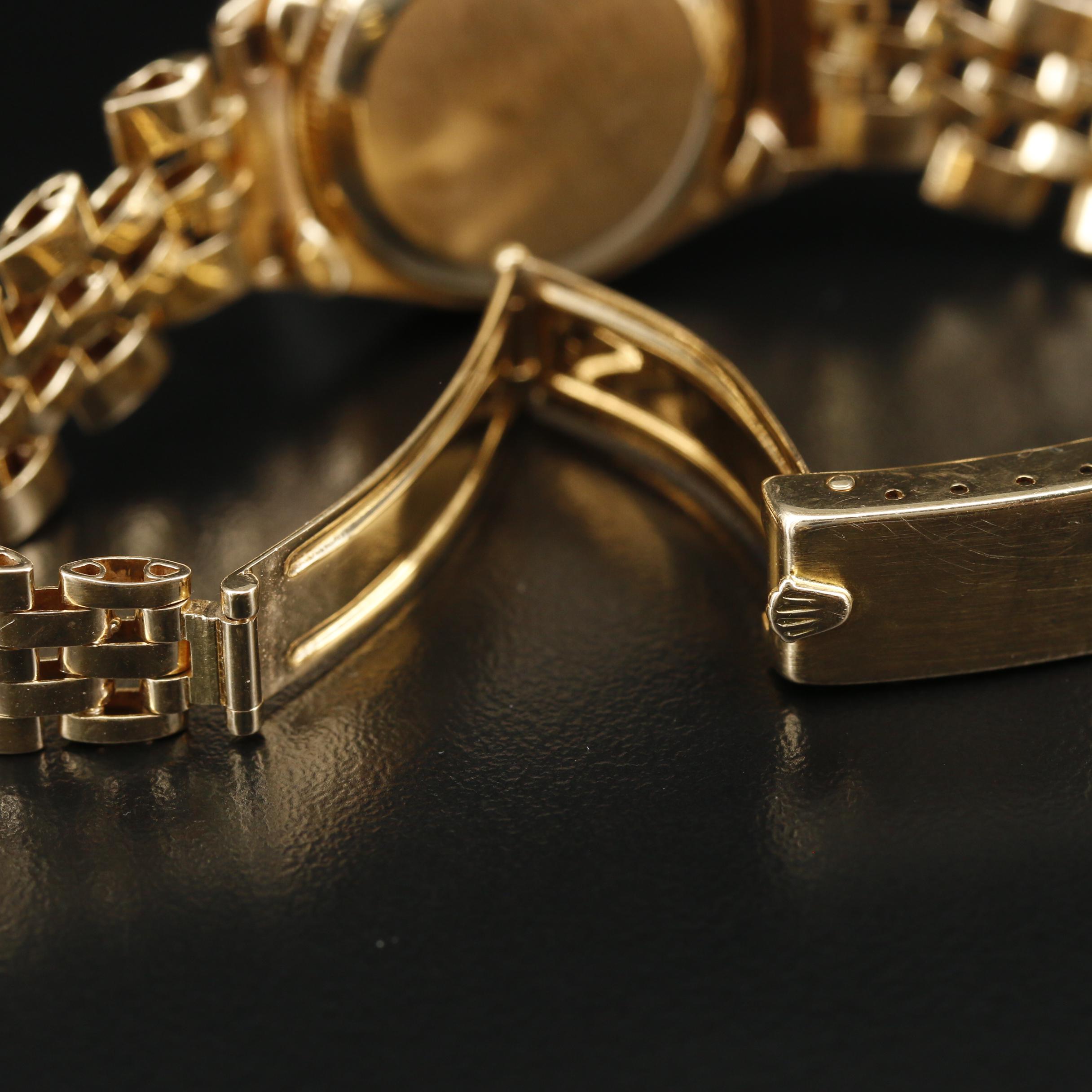 1970 Rolex Datejust 6517 18K Gold Automatic Watch