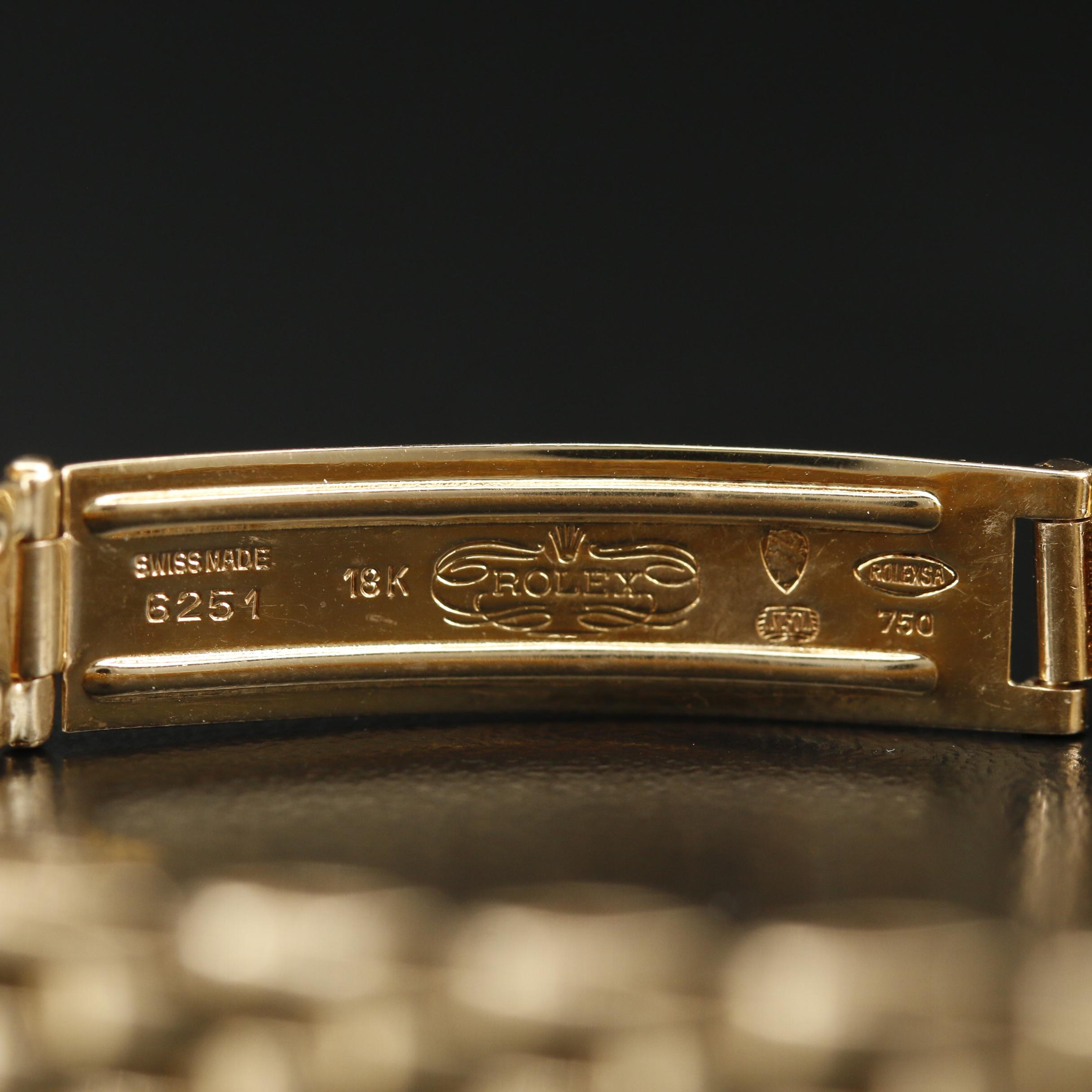 1970 Rolex Datejust 6517 18K Gold Automatic Watch