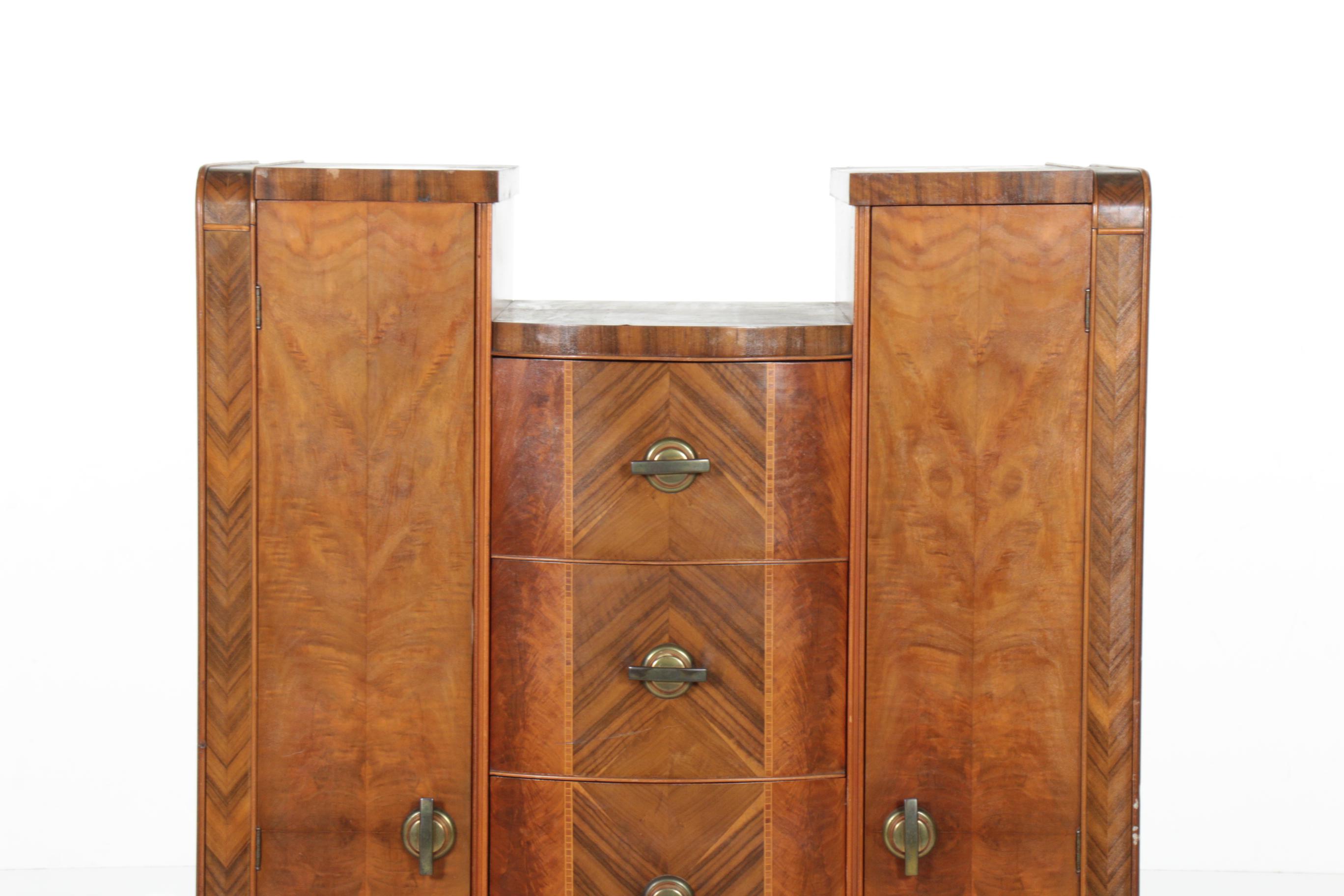 Tri Bond Furniture Art Deco Chiffarobe, Mid 20th Century