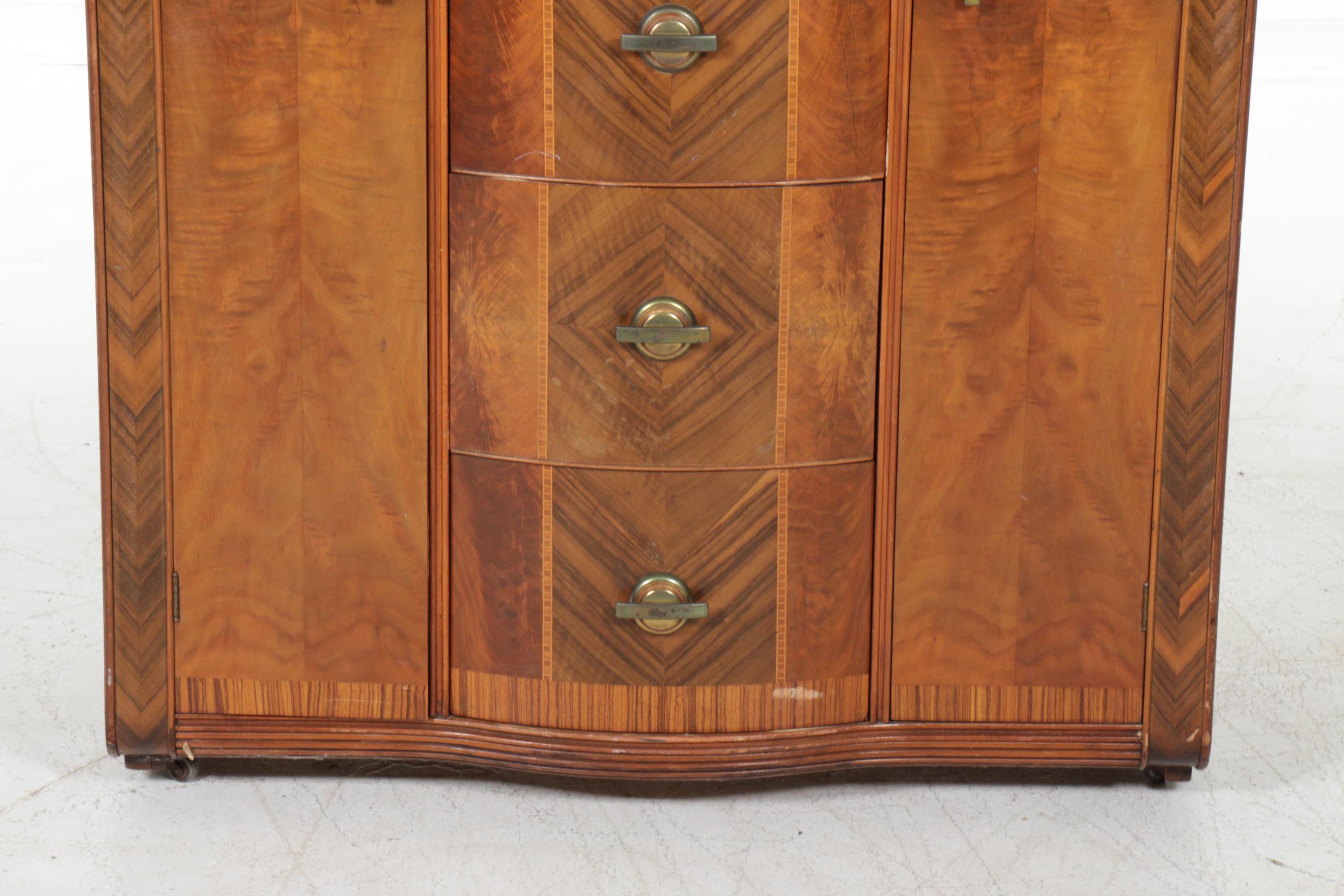 Tri Bond Furniture Art Deco Chiffarobe, Mid 20th Century